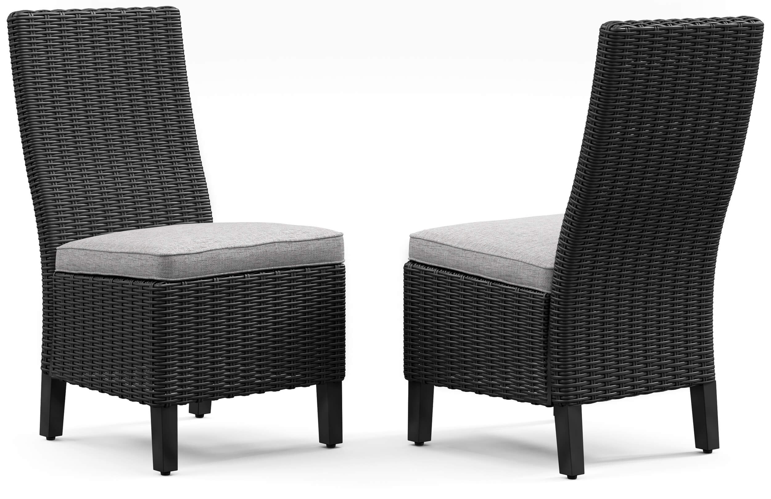 Beachcroft Outdoor Nuvella Fabric/Resin Wicker Side Chair