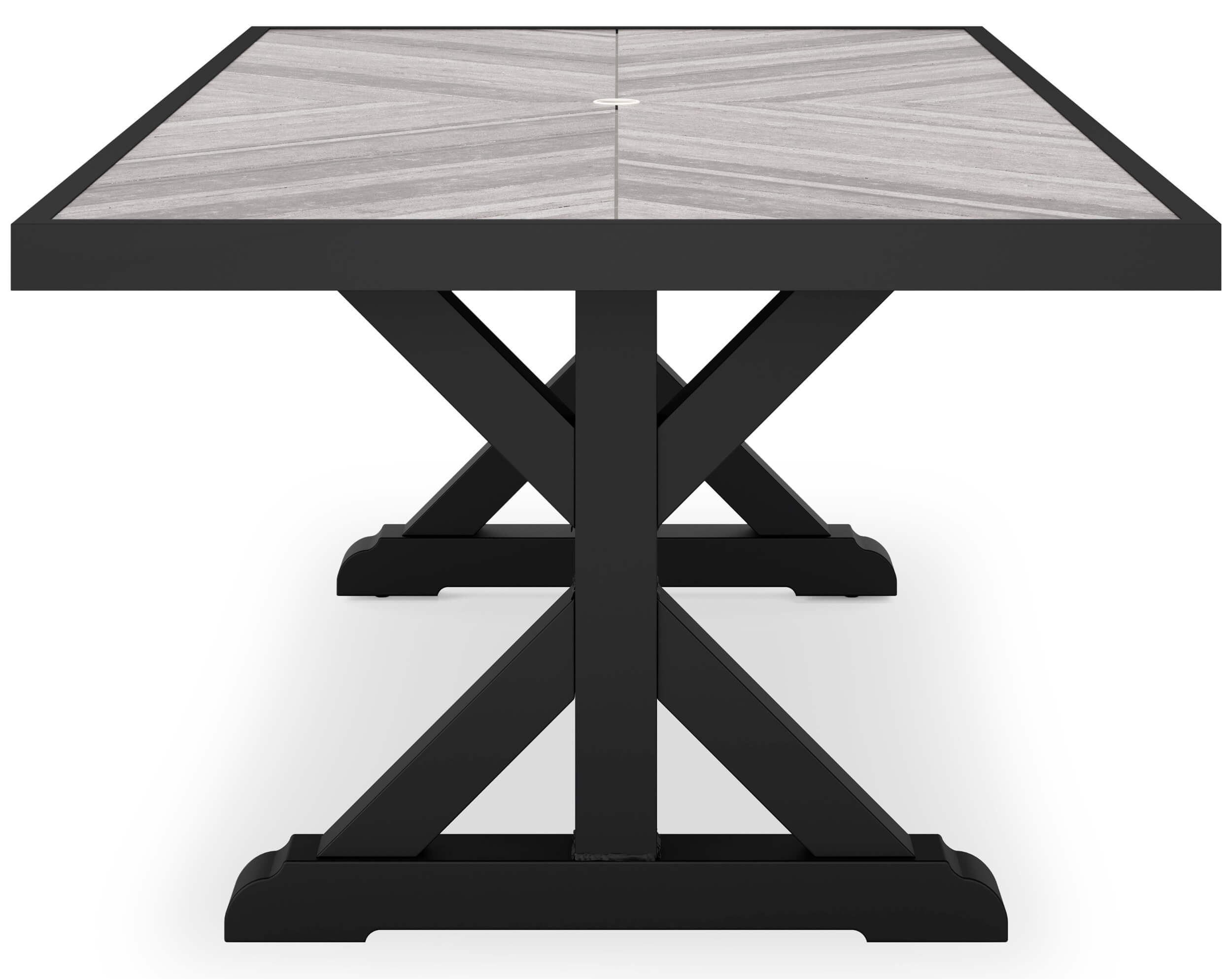 Beachcroft Outdoor Nuvella Fabric/Resin Wicker Patio Dining Set