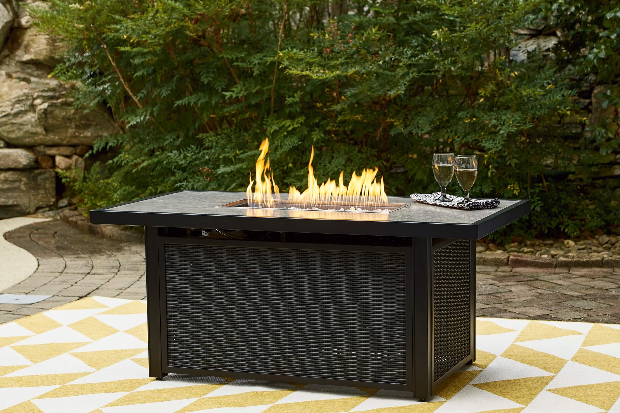 Beachcroft Outdoor Nuvella Fabric/Resin Wicker Patio Seating Set