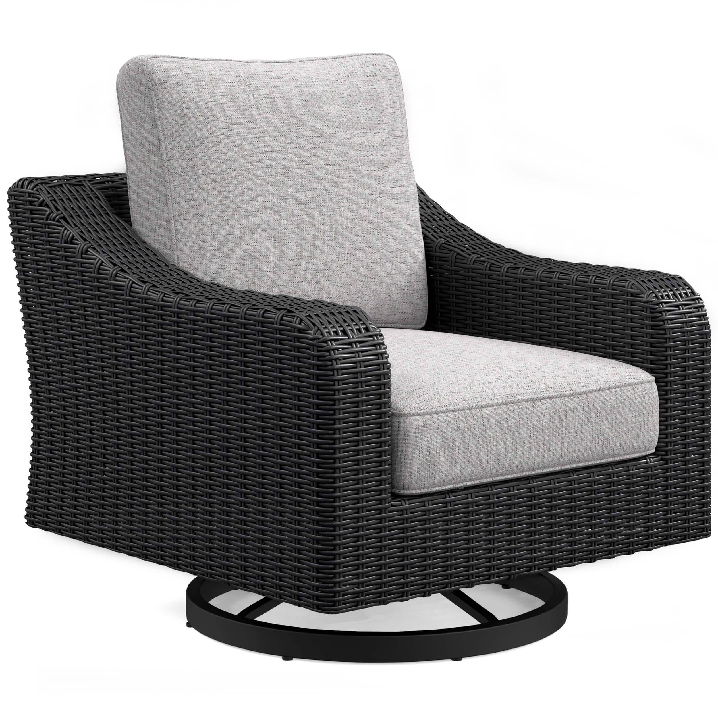 Beachcroft Outdoor Nuvella Fabric/Resin Wicker Swivel Lounge Chair