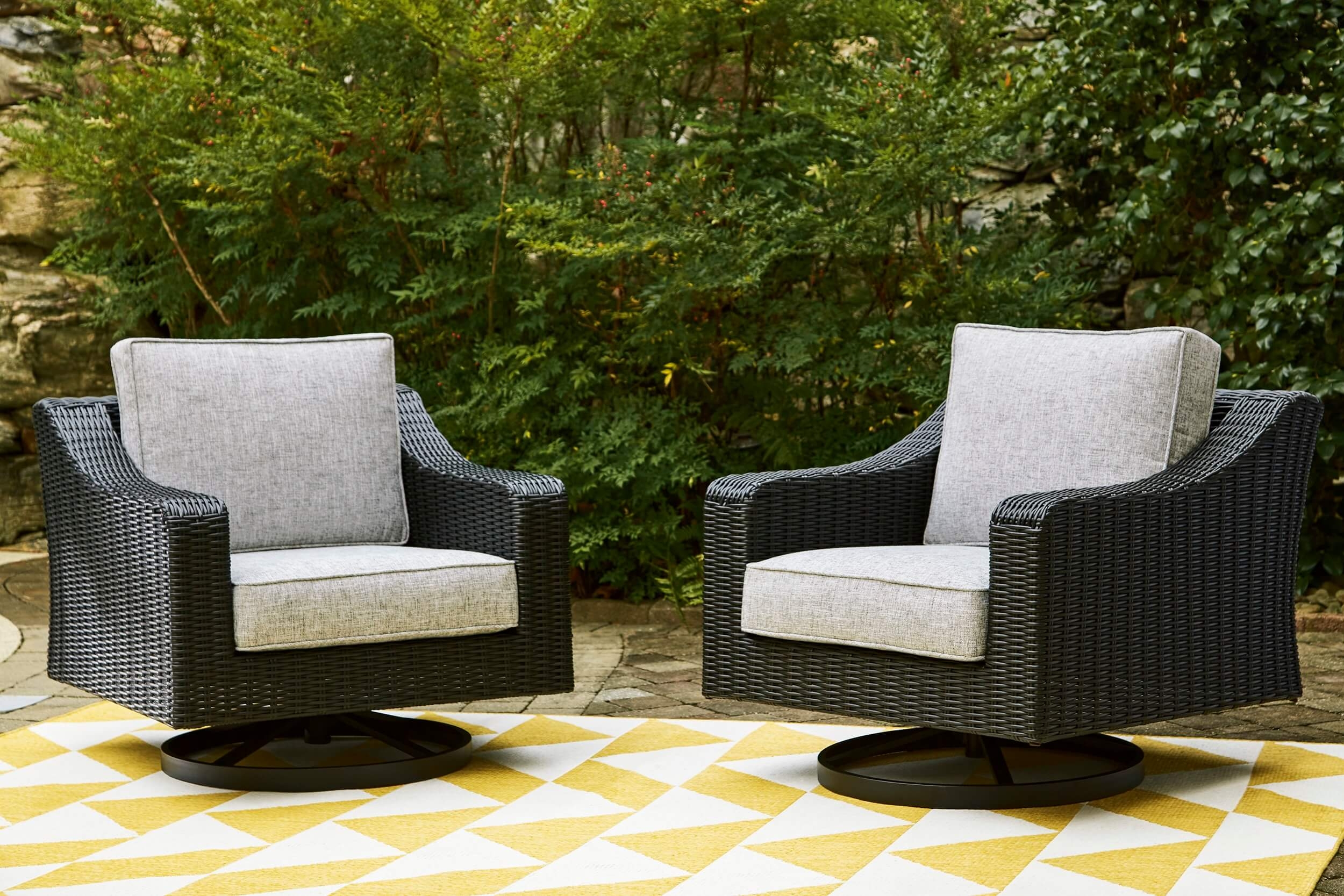 Beachcroft Outdoor Nuvella Fabric/Resin Wicker Patio Seating Set