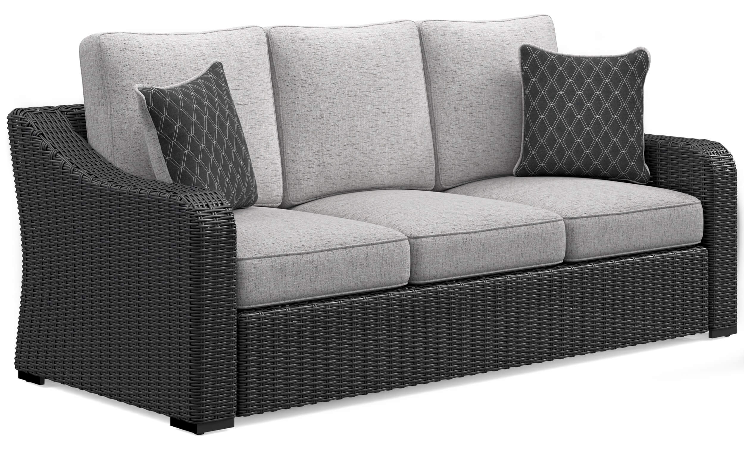 Beachcroft Outdoor Nuvella Fabric/Resin Wicker Sofa