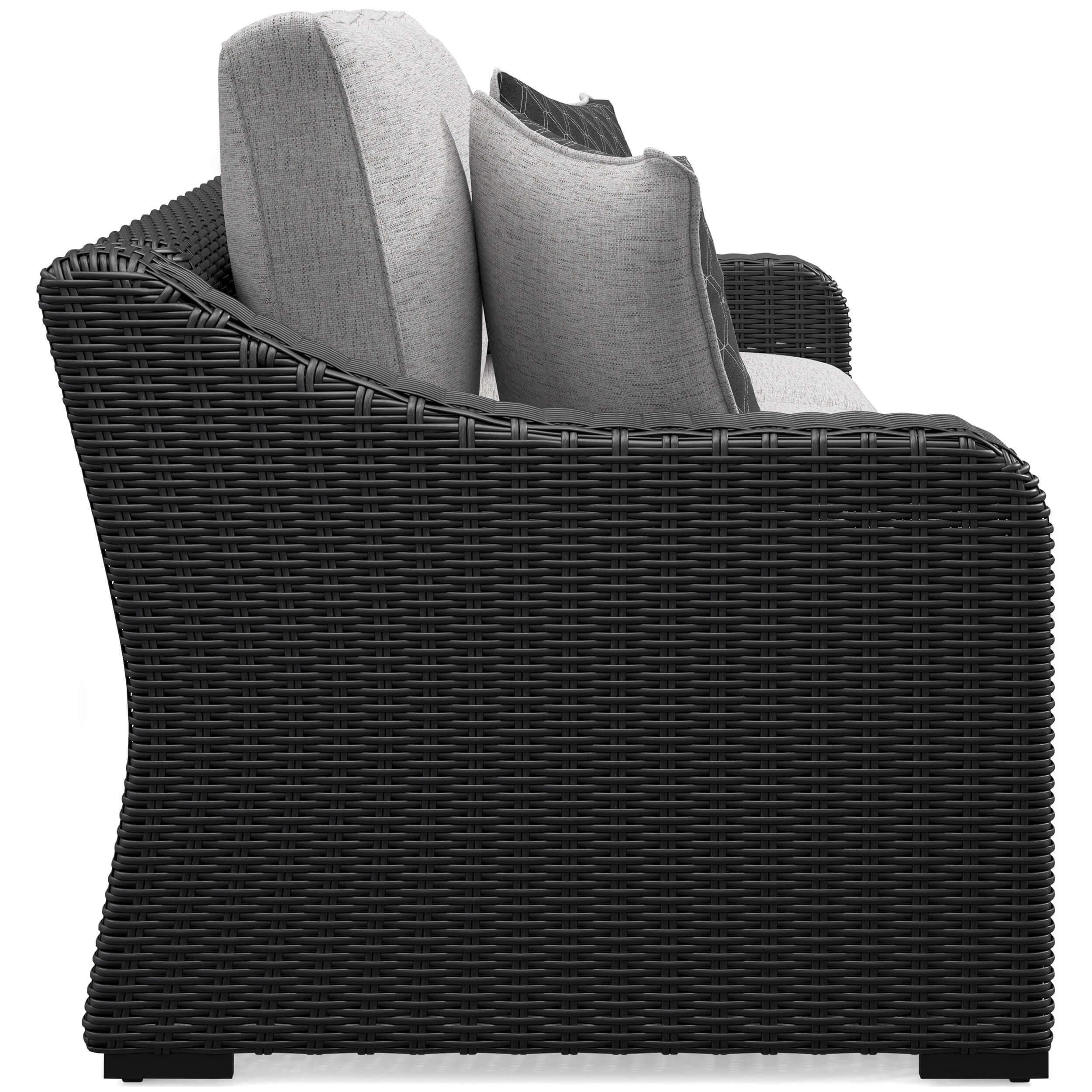 Beachcroft Outdoor Nuvella Fabric/Resin Wicker Sofa