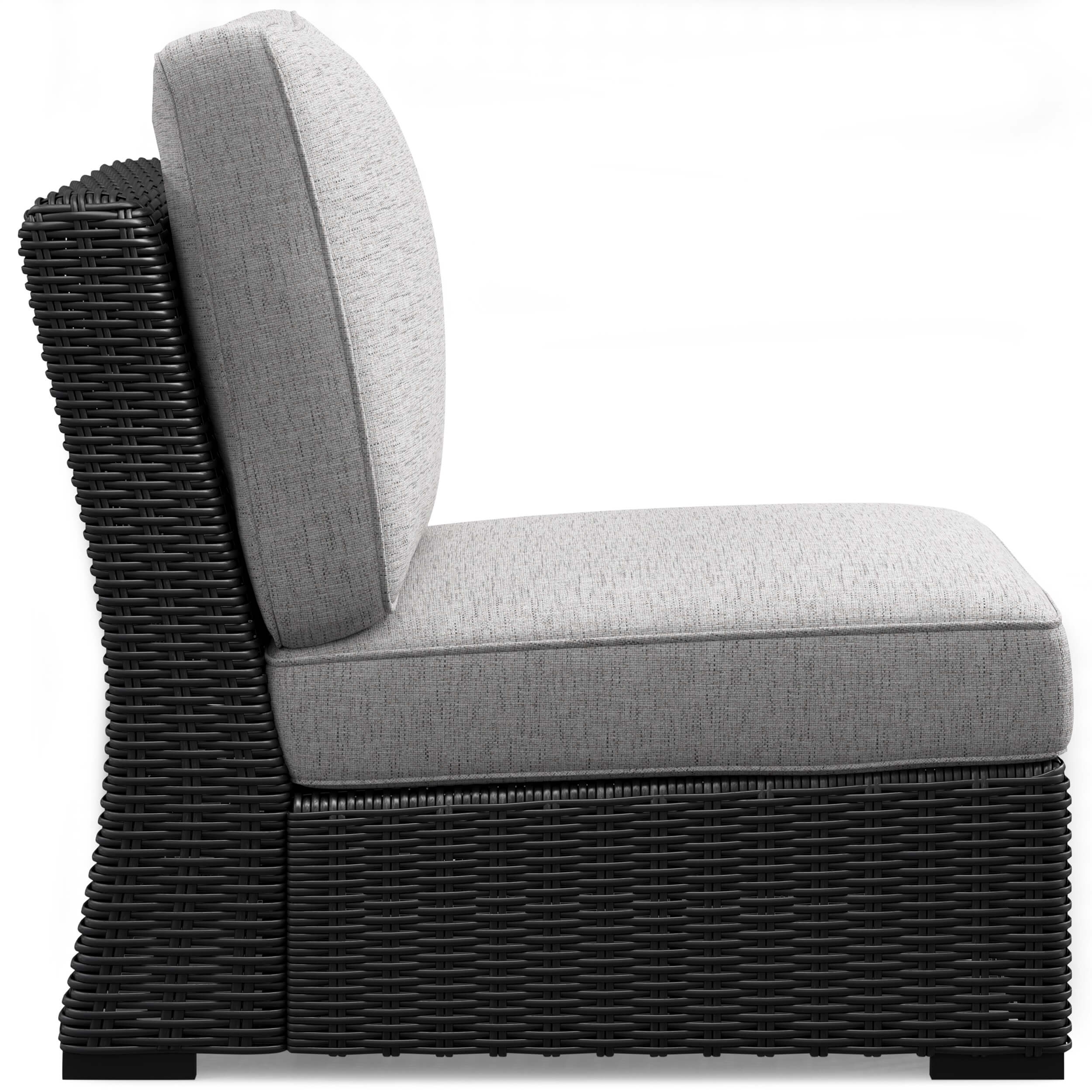 Beachcroft Outdoor Nuvella Fabric/Resin Wicker Armless Chair