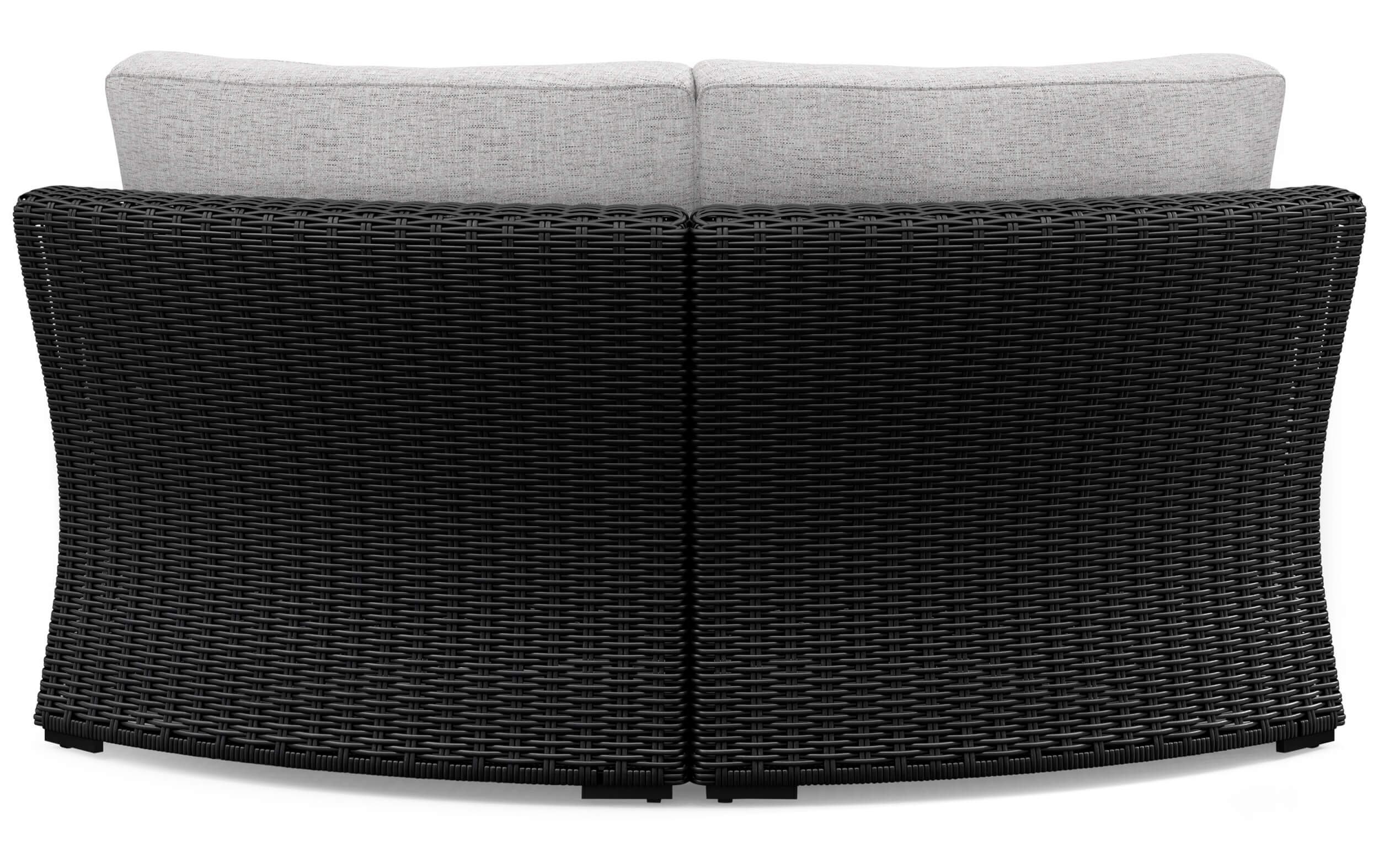Beachcroft Outdoor Nuvella Fabric/Resin Wicker Curved Corner Chair