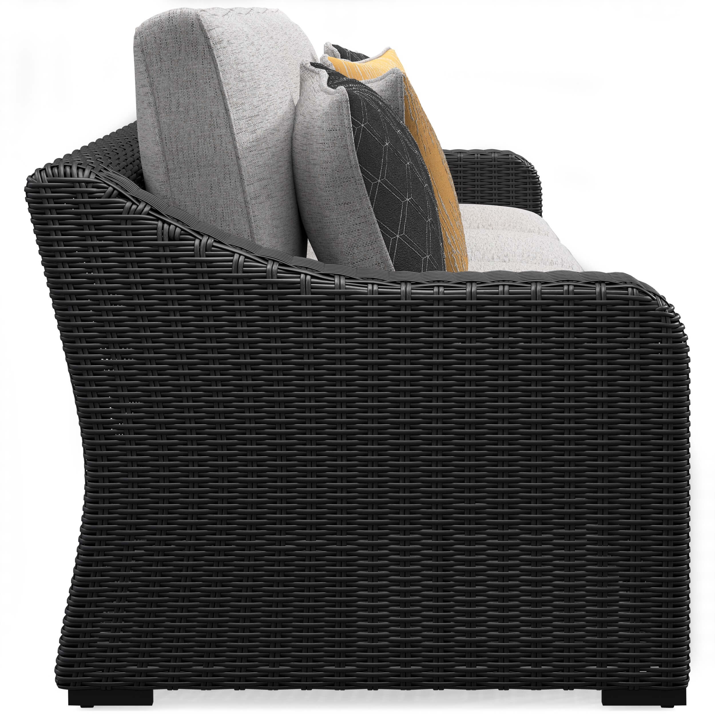 Beachcroft 2-Piece Outdoor Nuvella Fabric/Resin Wicker Sectional Sofa