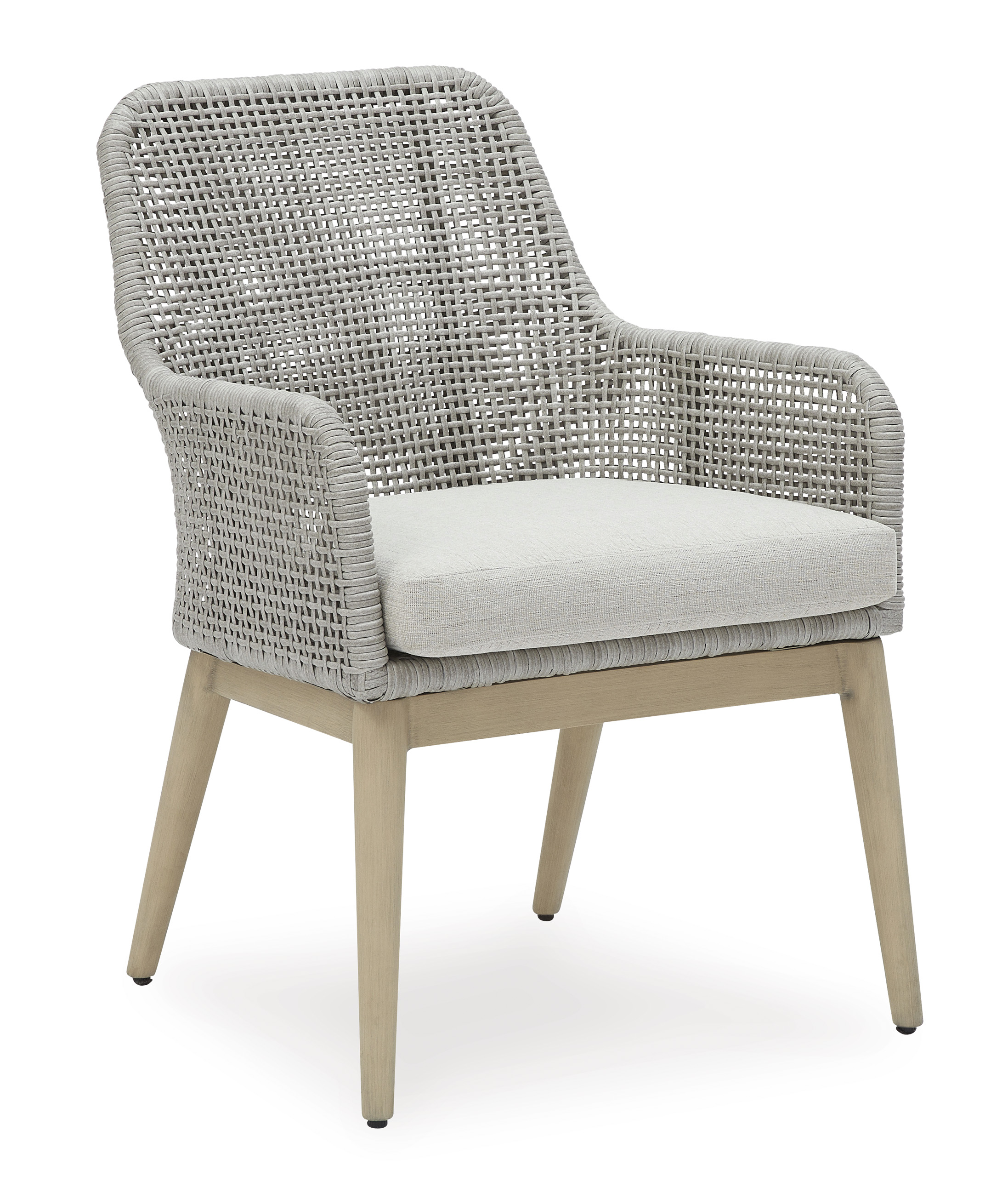 Seton Creek Outdoor Nuvella Fabric/Resin Wicker Arm Chair, Set of 2