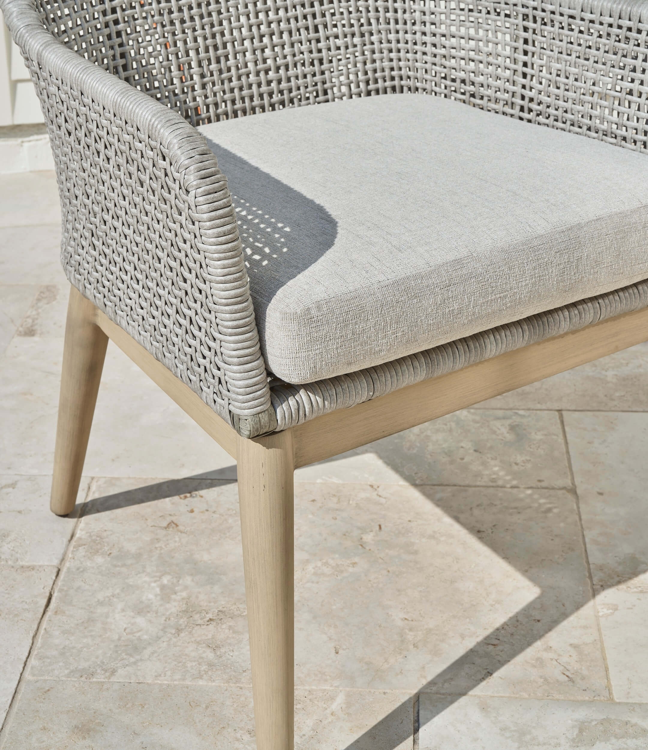 Seton Creek Outdoor Nuvella Fabric/Resin Wicker Arm Chair, Set of 2