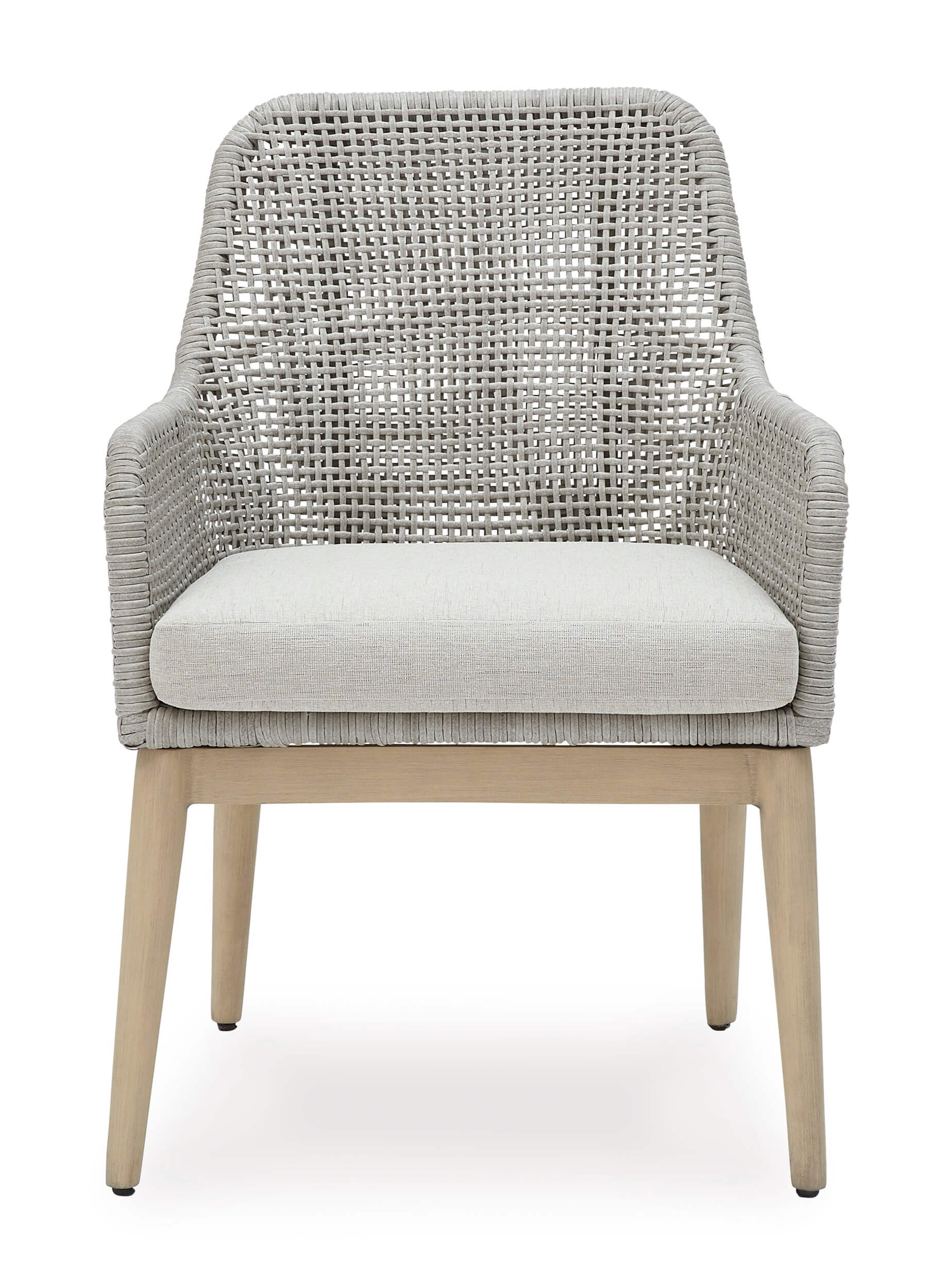 Seton Creek Outdoor Nuvella Fabric/Resin Wicker Arm Chair, Set of 2