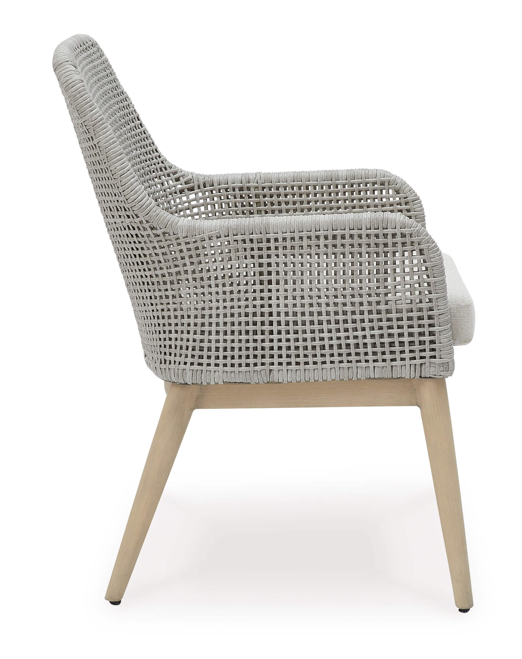 Seton Creek Outdoor Nuvella Fabric/Resin Wicker Arm Chair, Set of 2