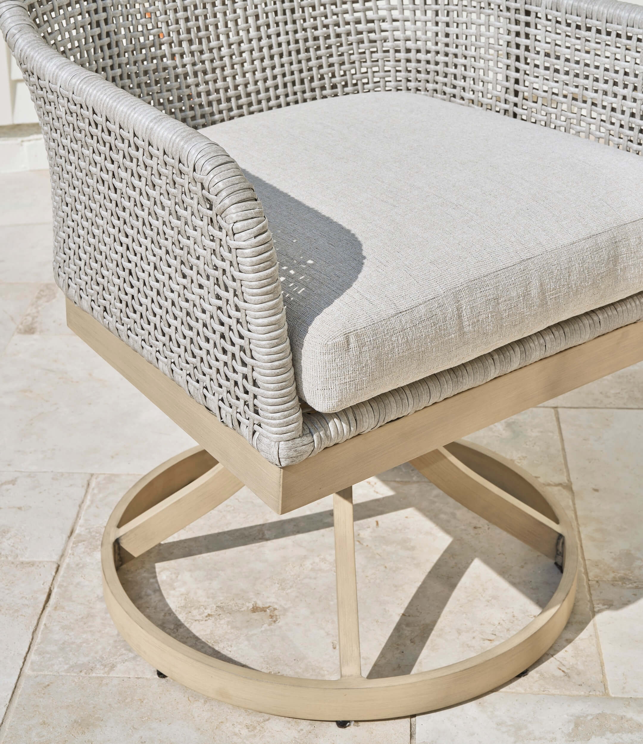 Seton Creek Outdoor Nuvella Fabric/Resin Wicker Set w/Pillows