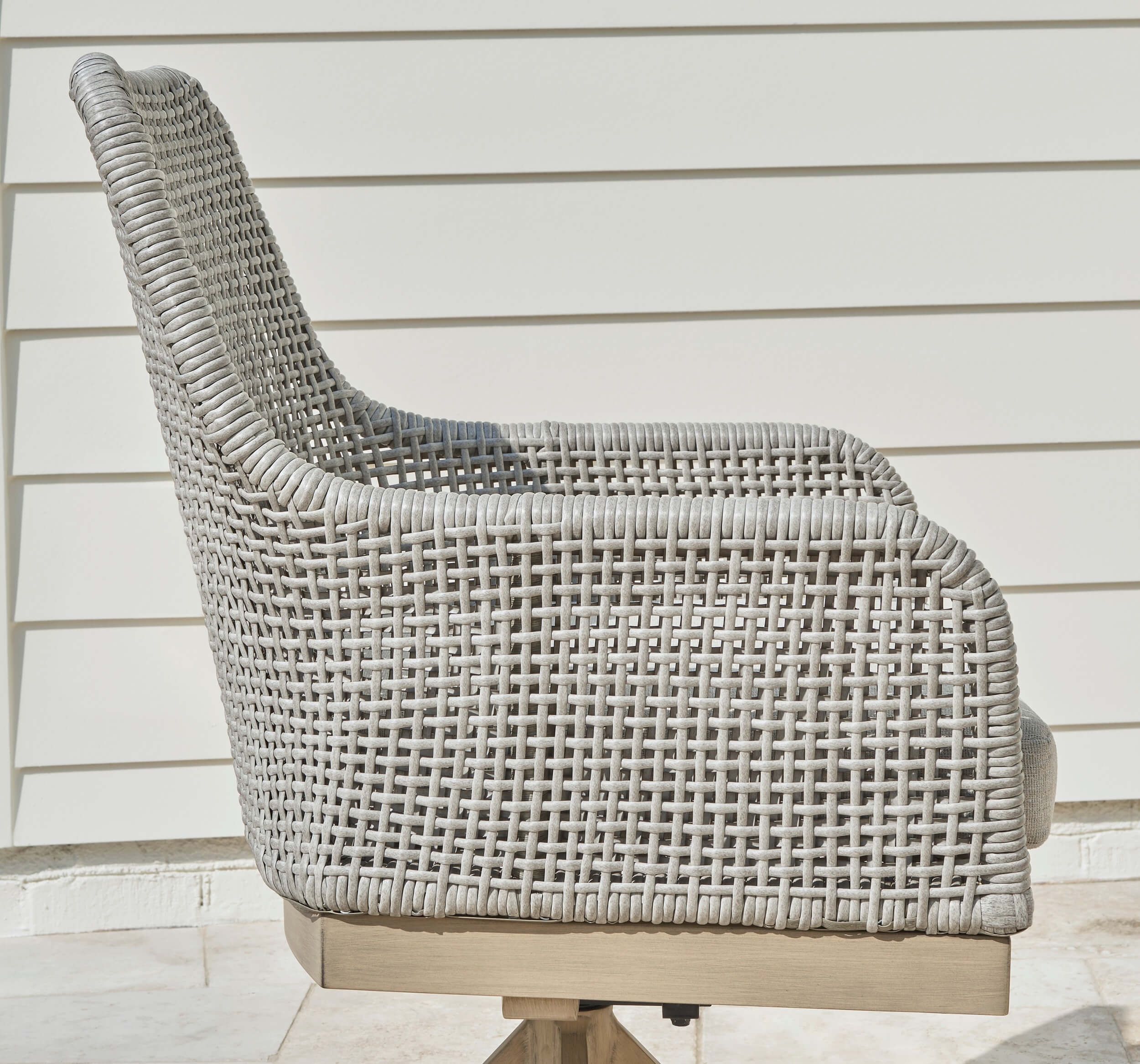 Seton Creek Outdoor Nuvella Fabric/Resin Wicker Set w/Pillows