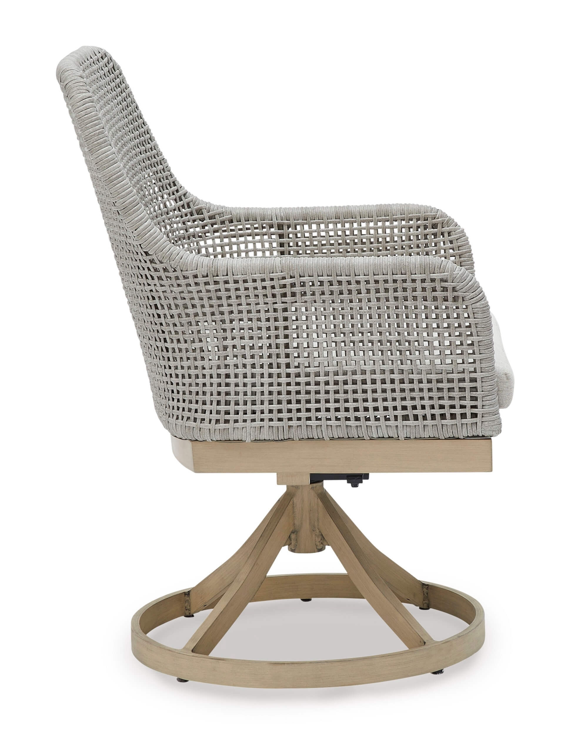 Seton Creek Outdoor Nuvella Fabirc/Resin Wicker Swivel Chair, Set of 2