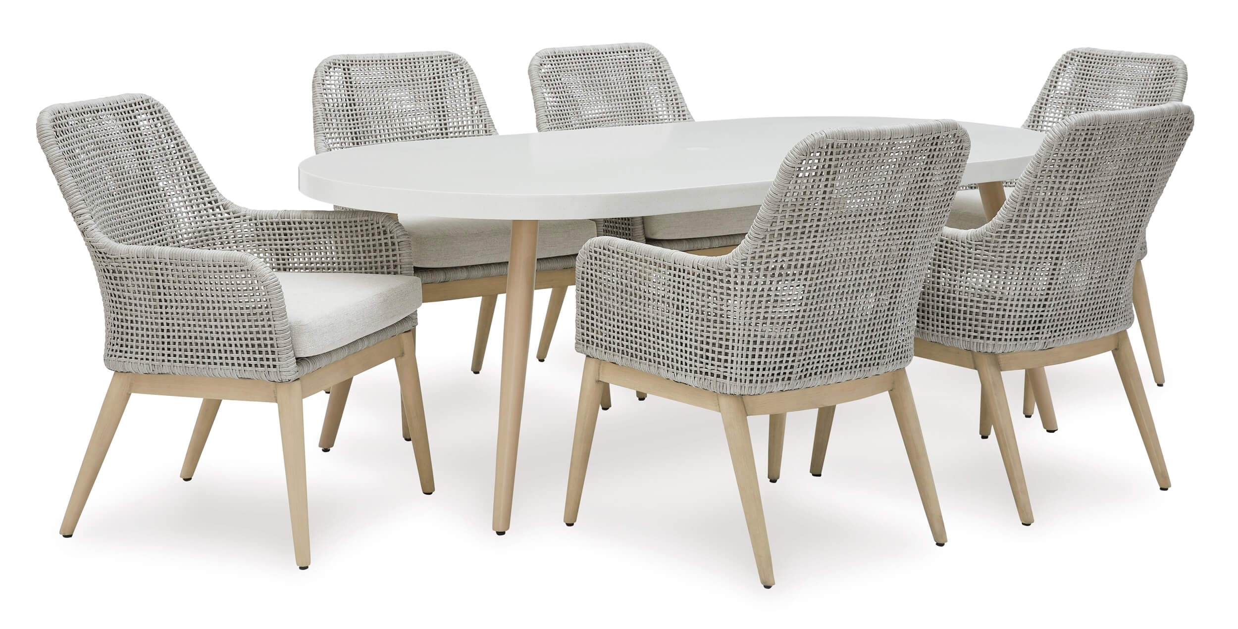 Seton Creek Outdoor Aluminum Oval Dining Table