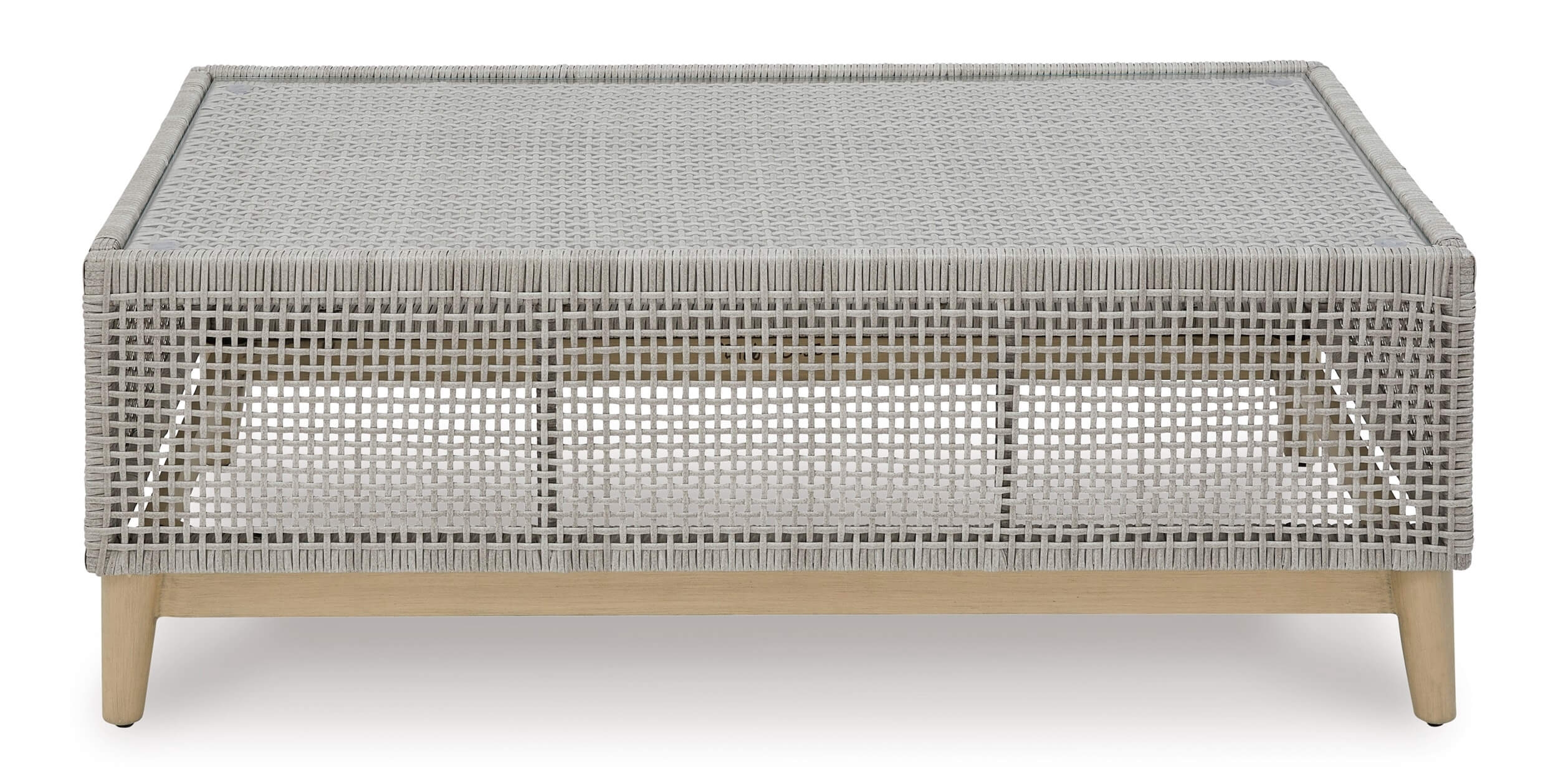 Seton Creek Outdoor Resin Wicker Rectangular Coffee Table