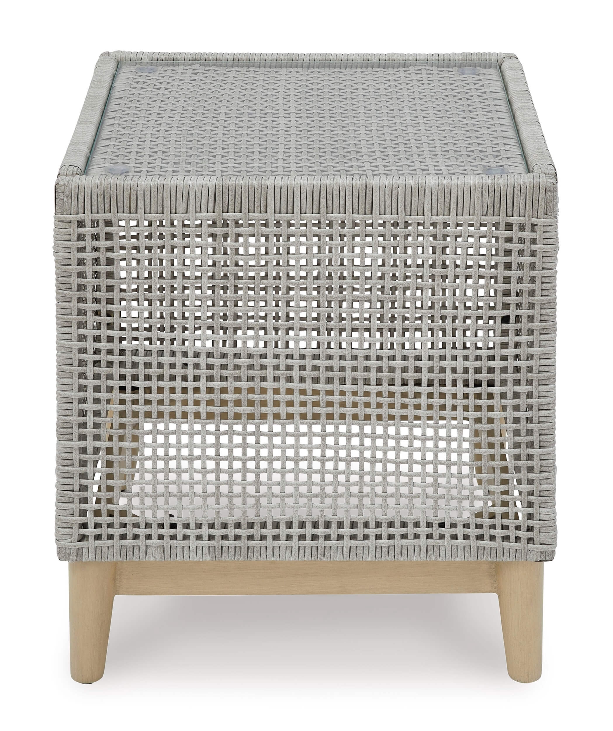Seton Creek Outdoor Resin Wicker Square End Table