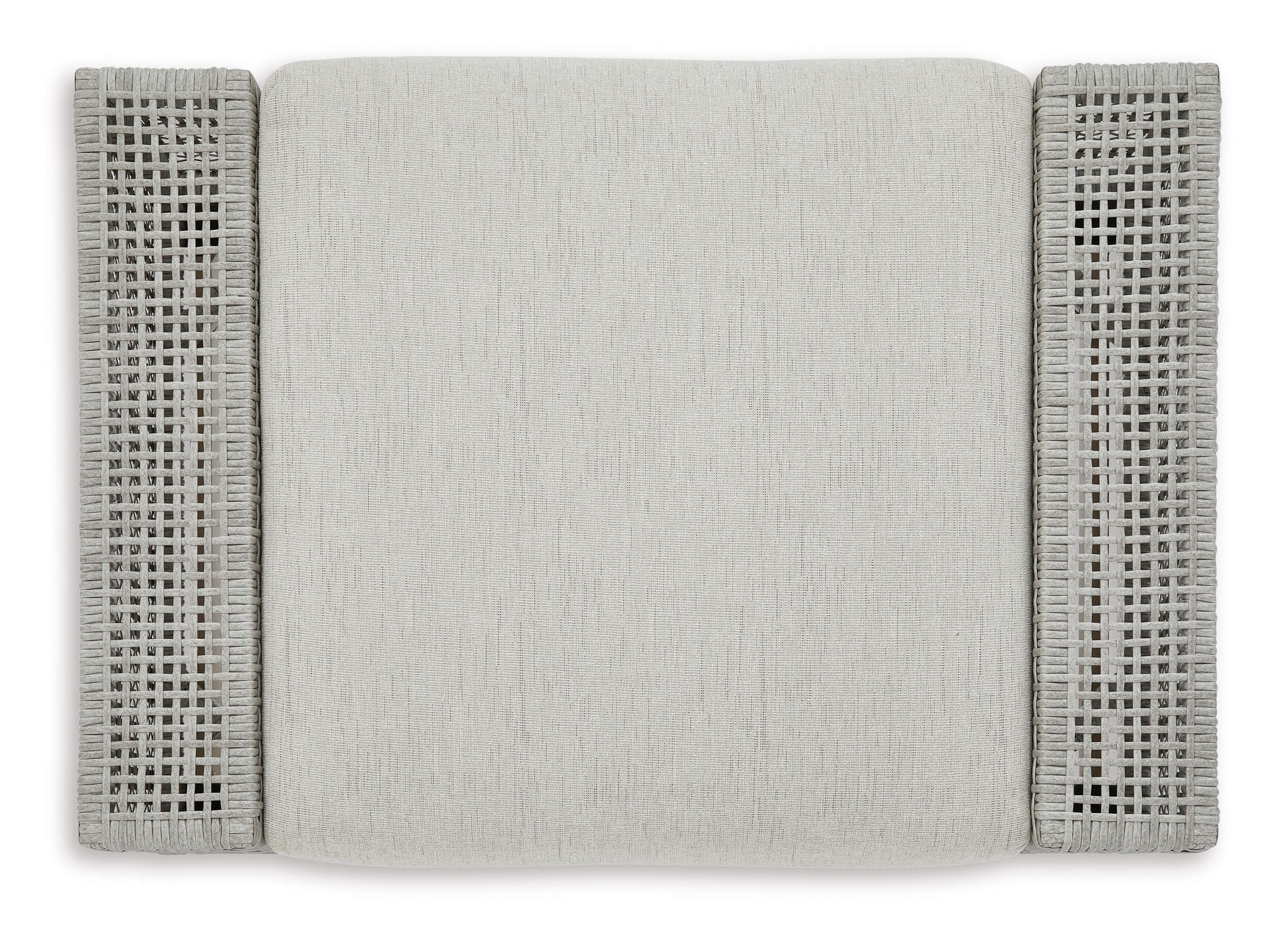 Seton Creek Outdoor Nuvella Fabric/Resin Wicker Ottoman