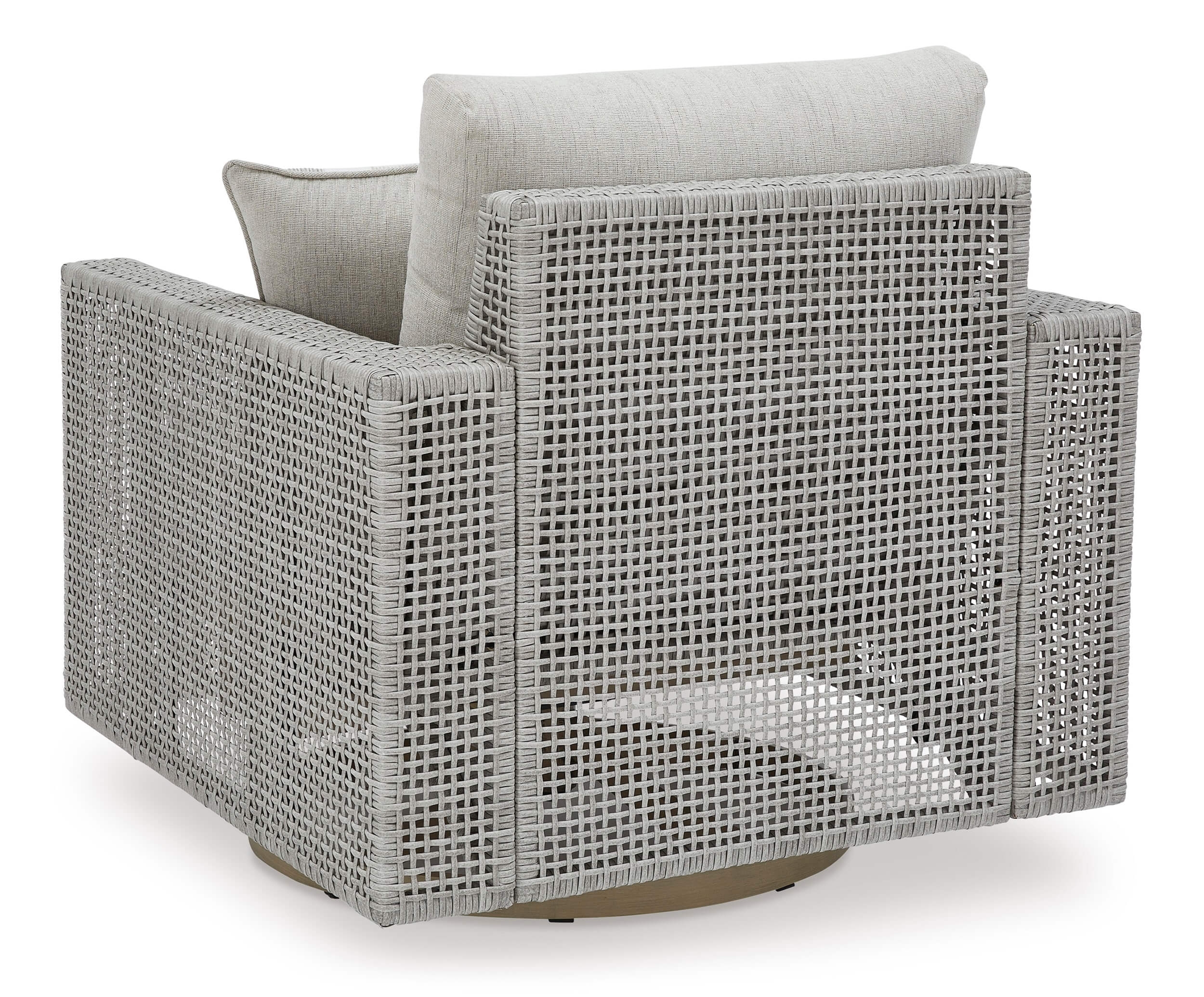 Seton Creek Outdoor Nuvella Fabric/Resin Wicker Swivel Lounge Chair w/Pillow