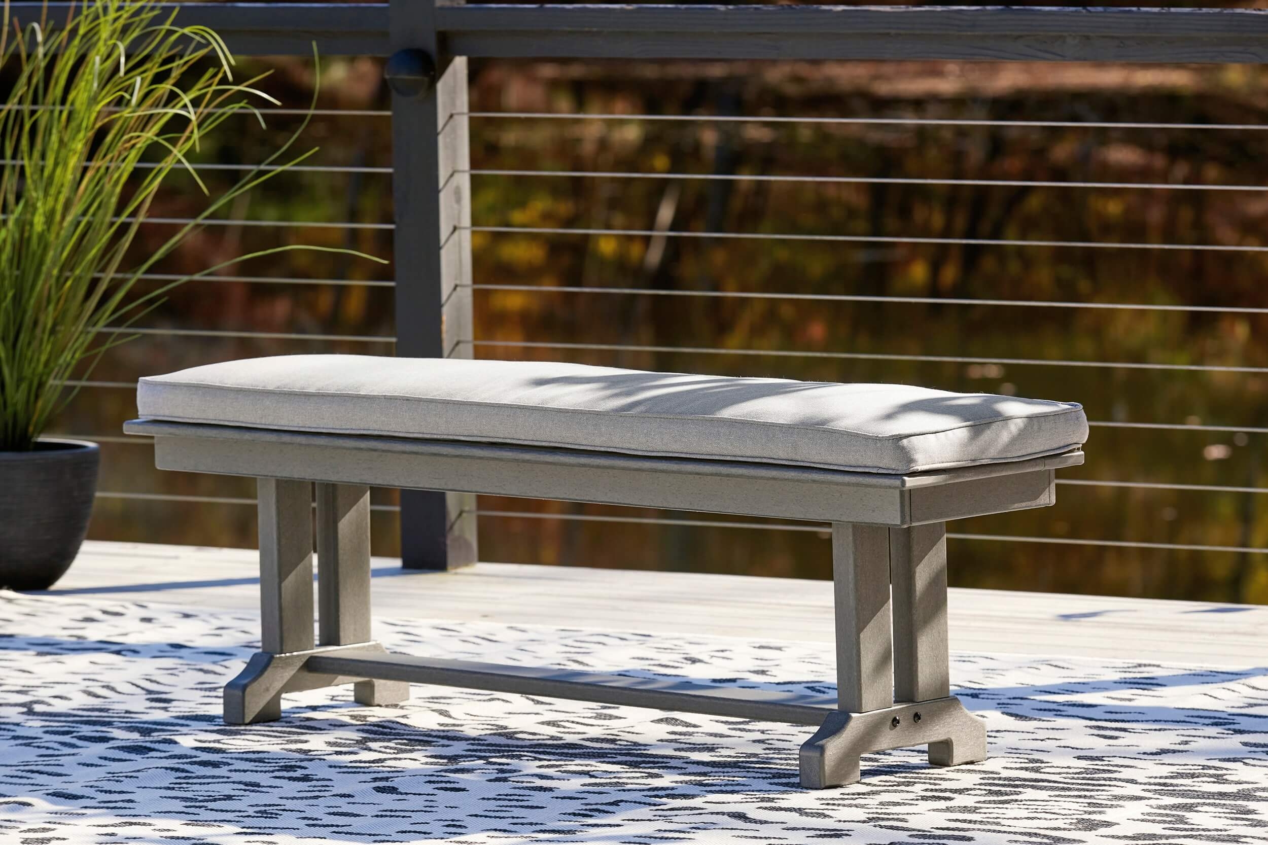 Visola Outdoor High-Density Polyethylene Rectangular Patio Dining Set