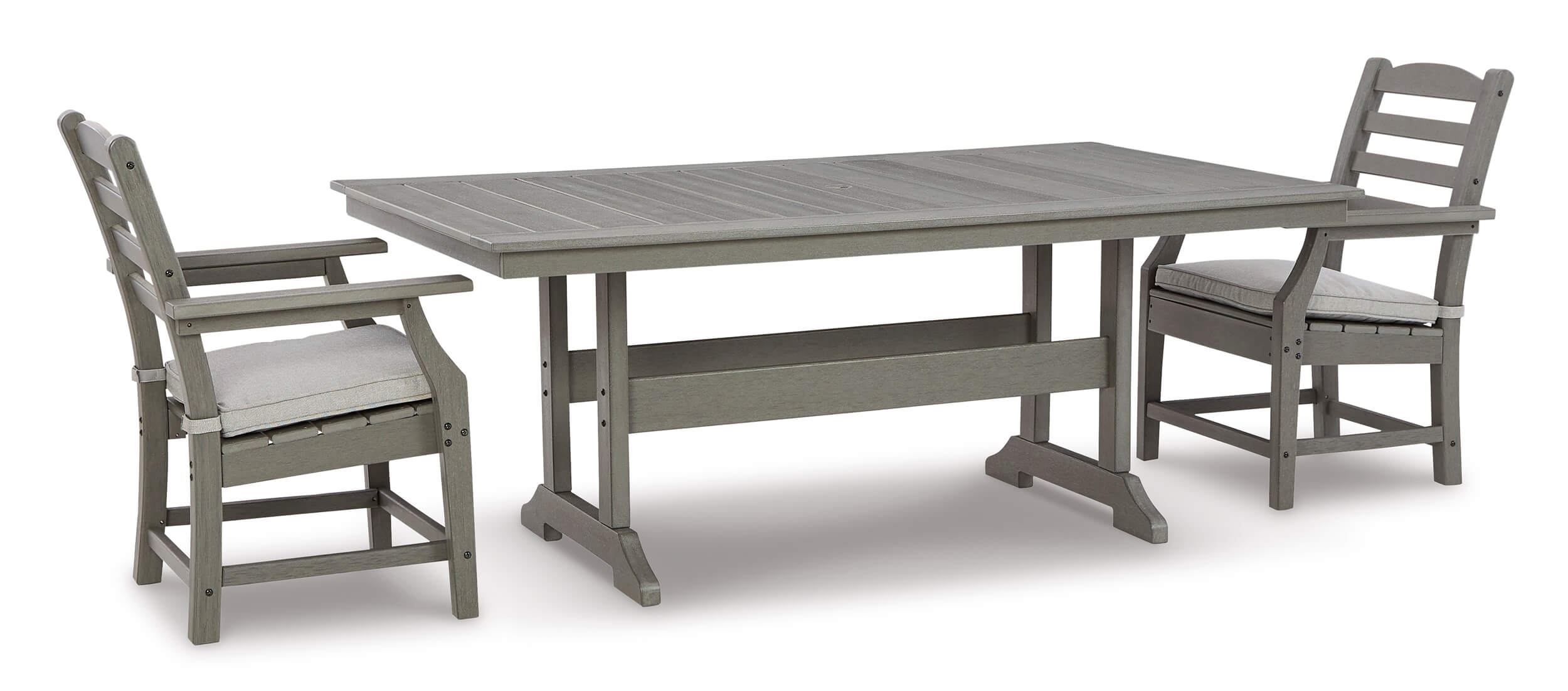 Visola Outdoor High-Density Polyethylene Rectangular Patio Dining Set