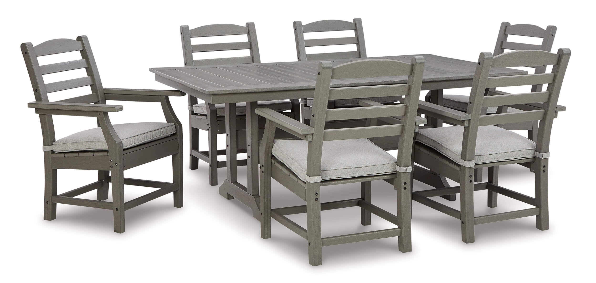 Visola Outdoor High-Density Polyethylene Rectangular Patio Dining Set