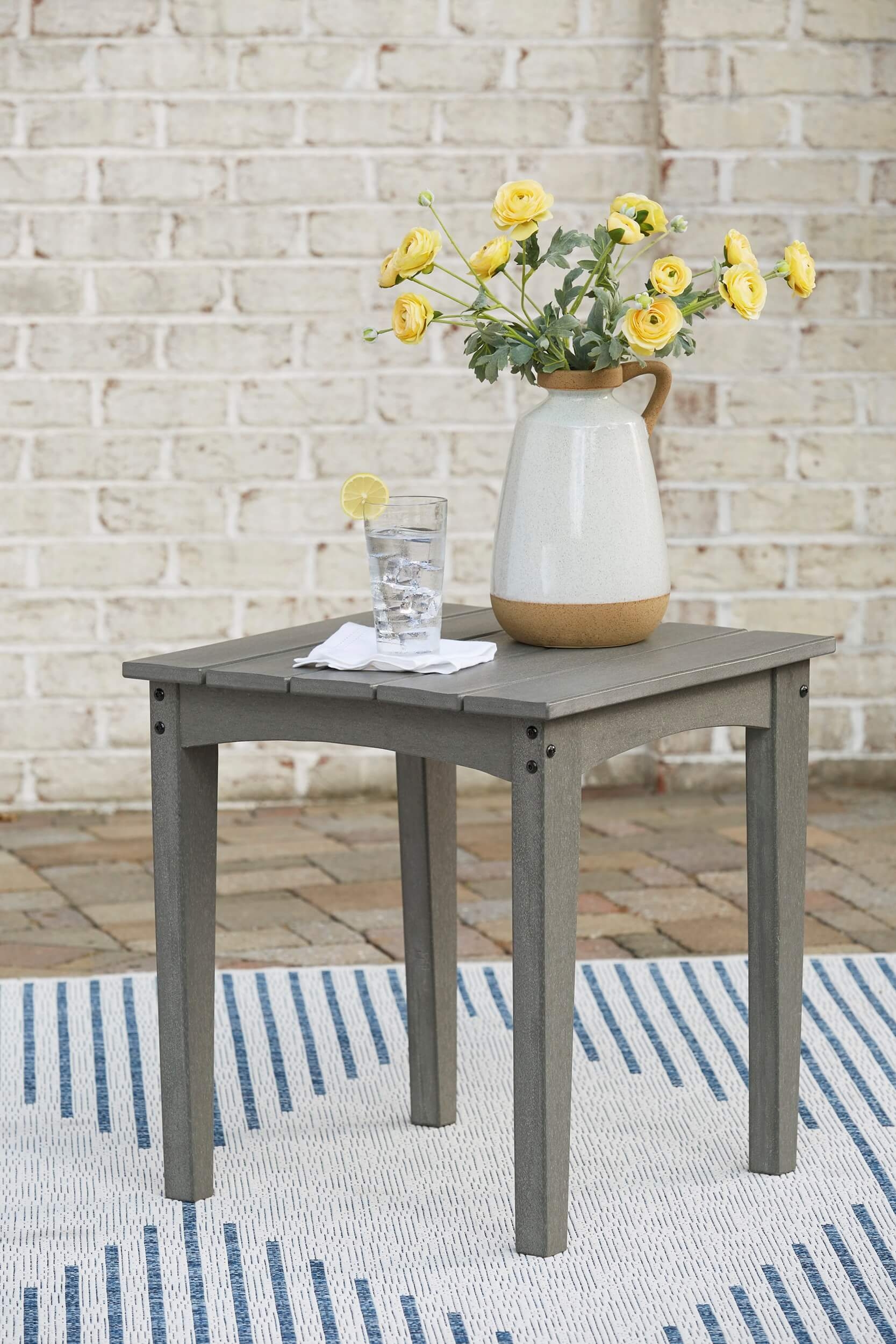Visola Outdoor High-Density Polyethylene Square End Table