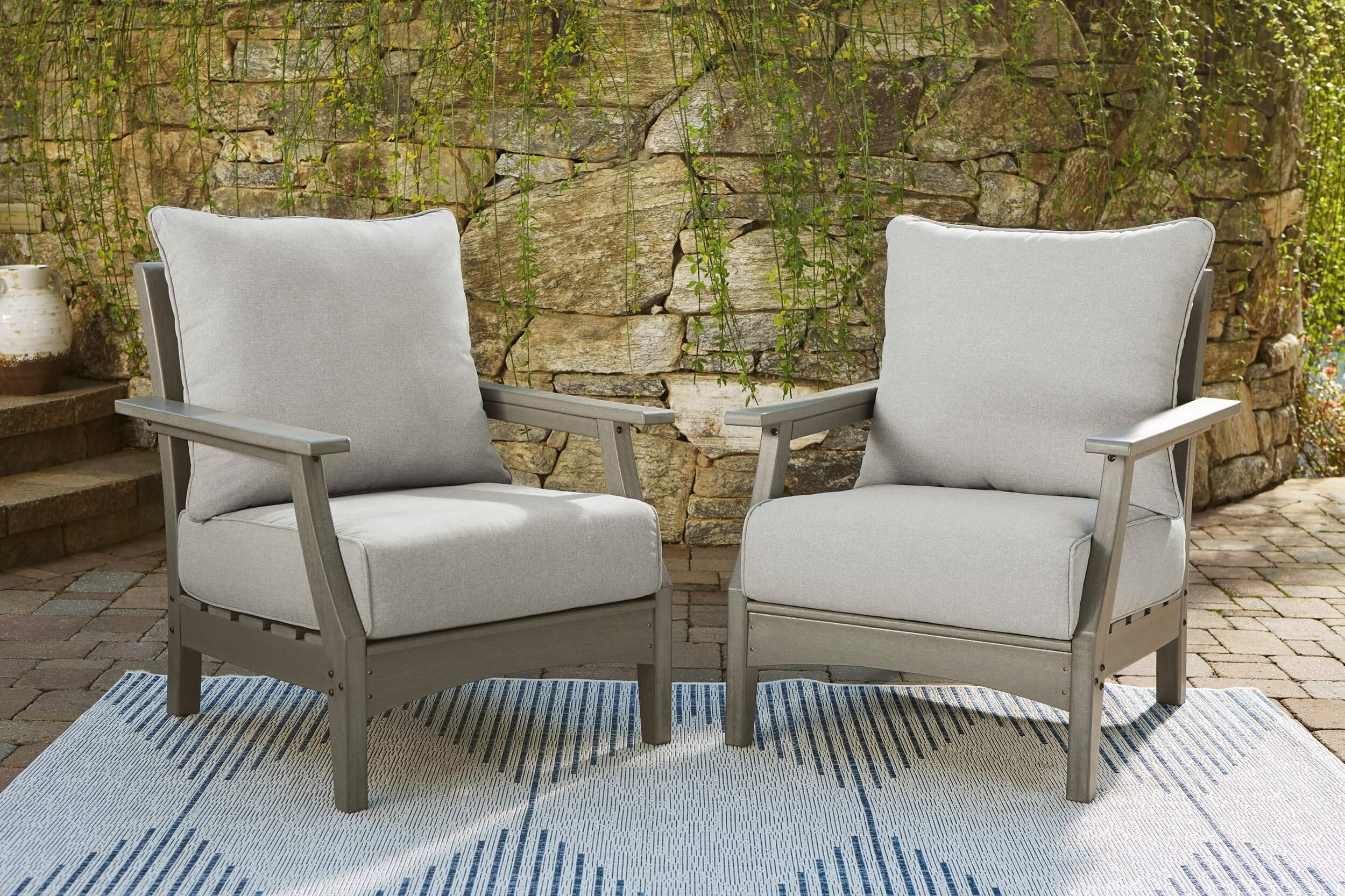Visola Outdoor Nuvella Fabric/High-Density Polyethylene Patio Seating Set