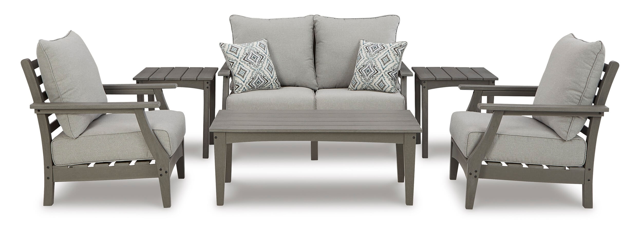 Visola Outdoor Nuvella Fabric/High-Density Polyethylene Patio Seating Set