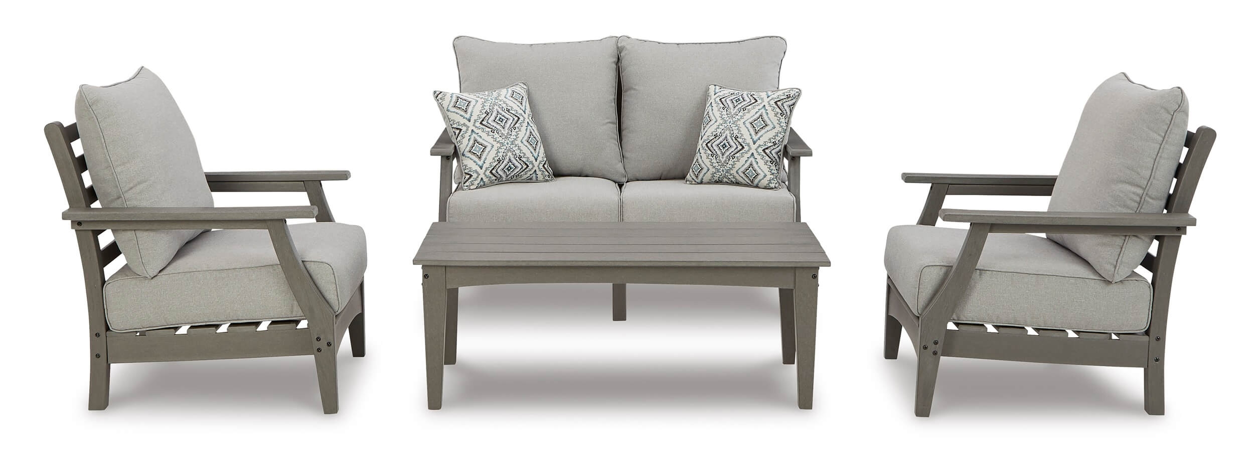 Visola Outdoor Nuvella Fabric/High-Density Polyethylene Patio Seating Set