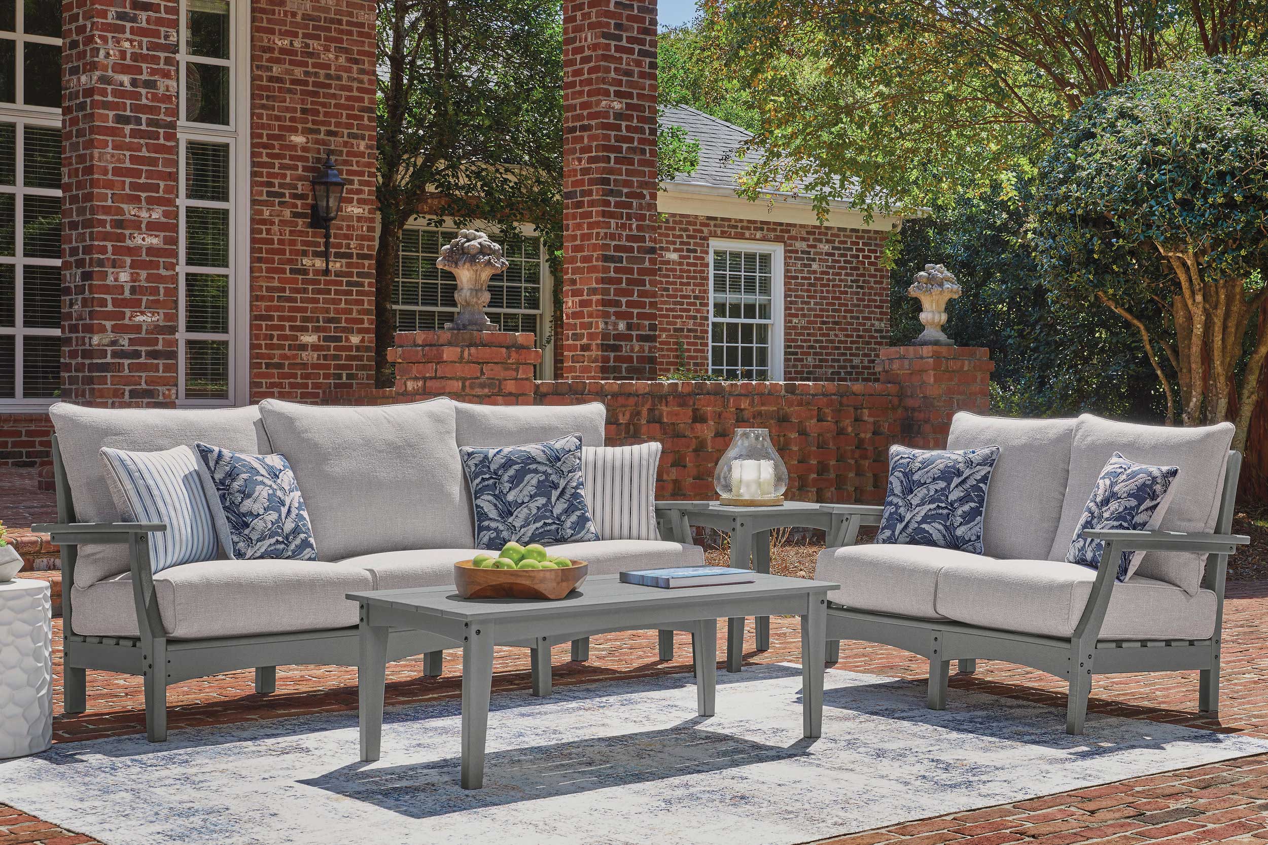 Cove Beach HDPE/Polyester Sofa with Cushion