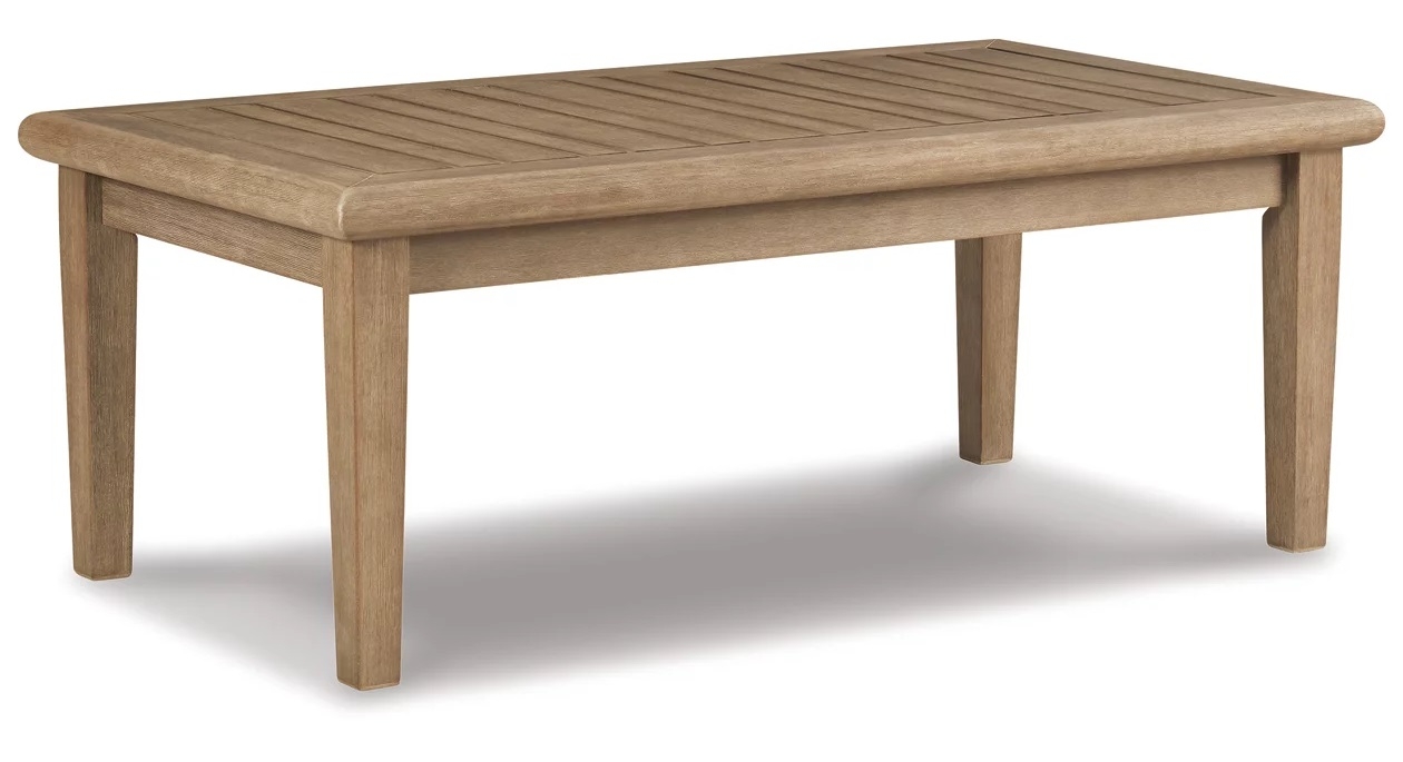 Ashley SM Gerianne Wood Outdoor Coffee Table Set