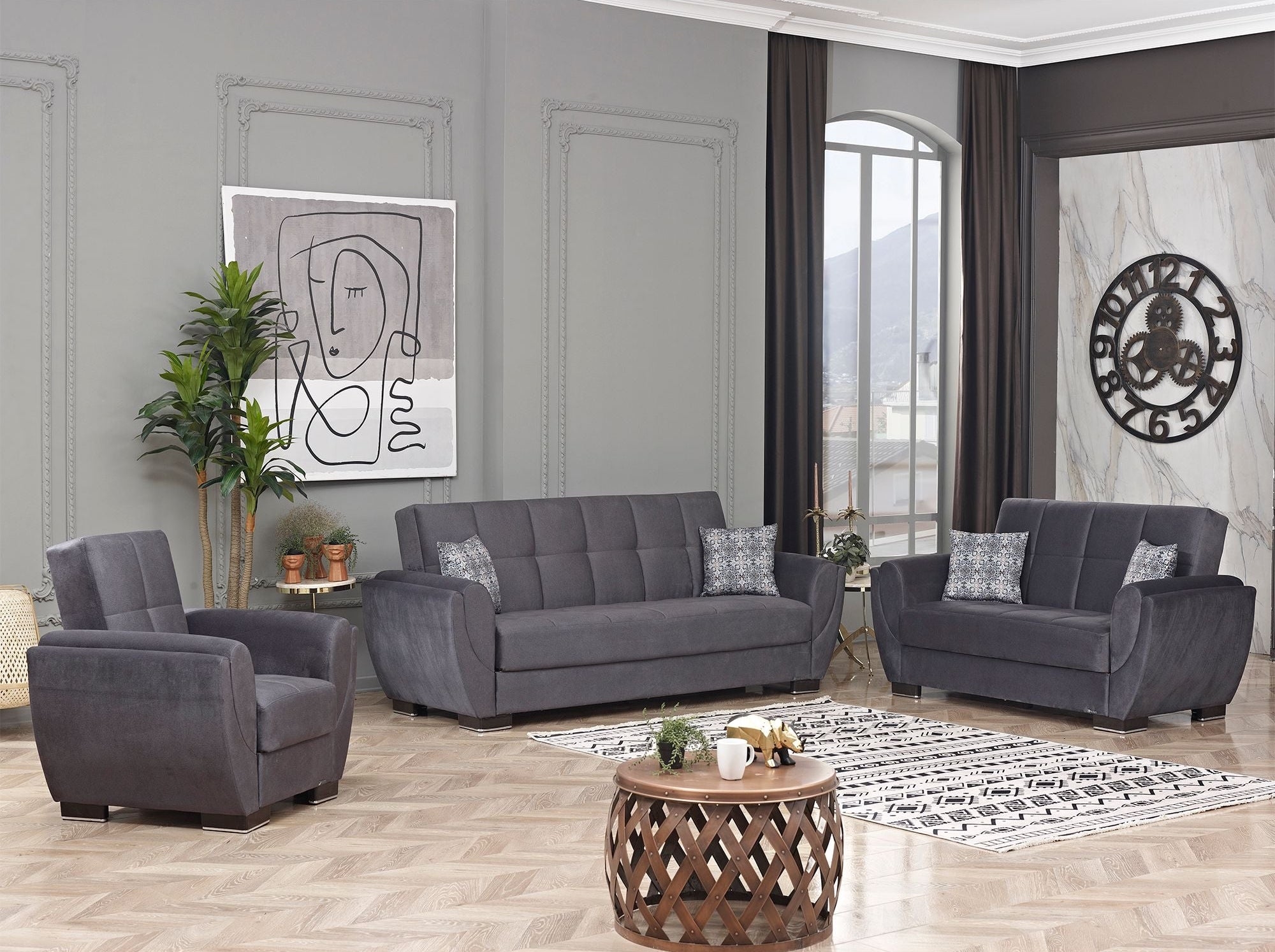 Armada Air Fabric Convertible Living Room Set