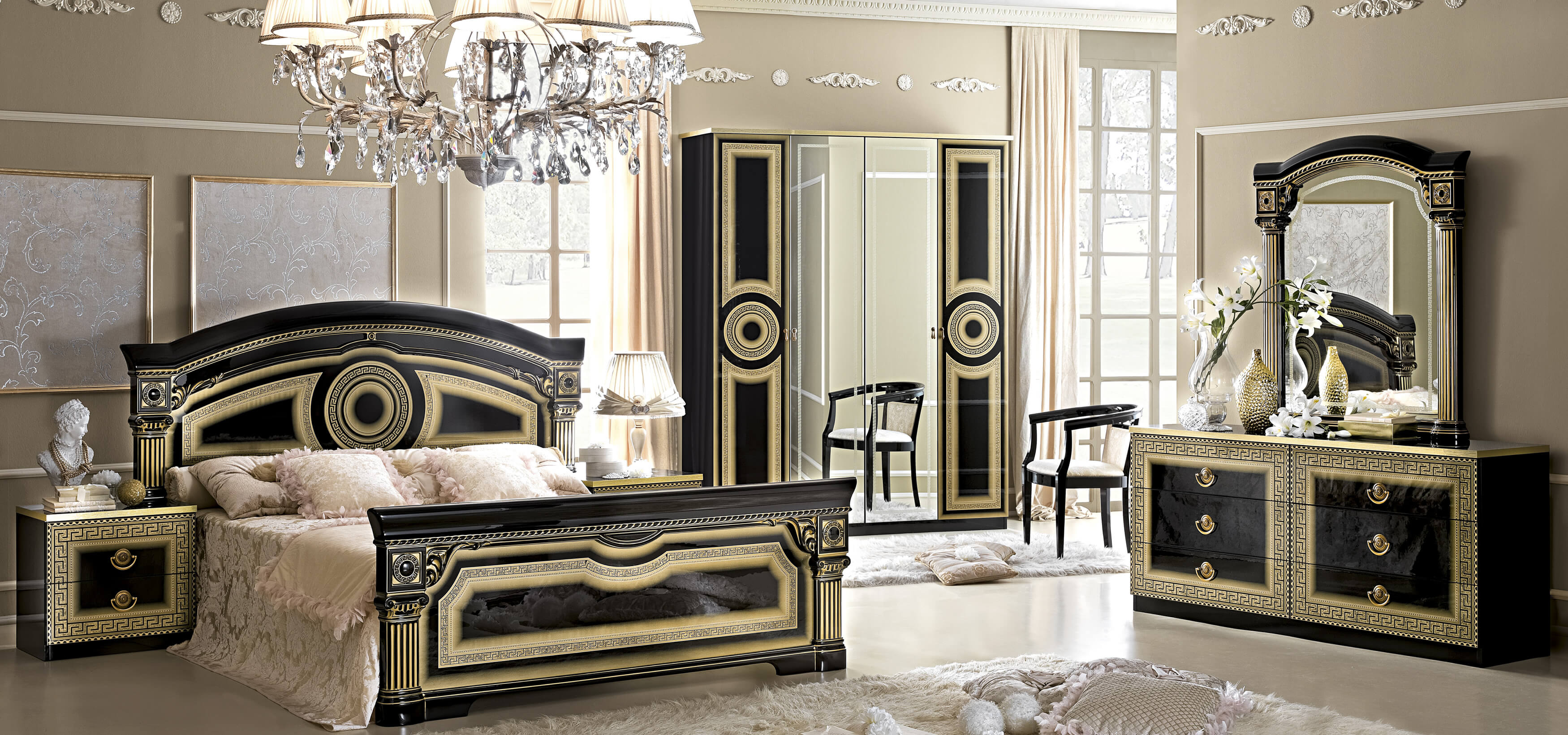 Camelgroup Aida bedroom set Black/Gold