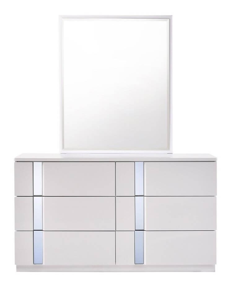 Palermo 54.8" Wide 6 Drawer Dresser With Mirror