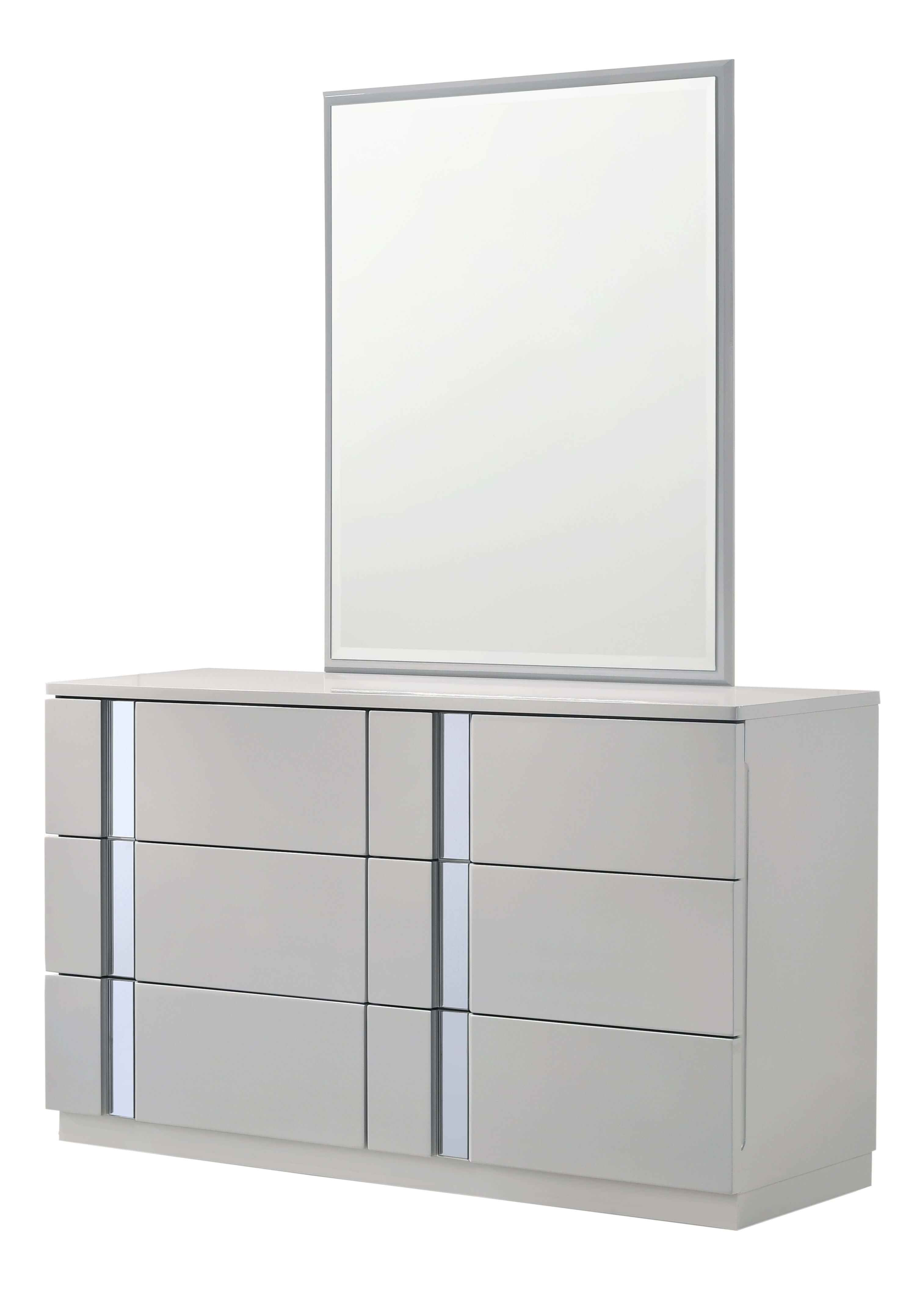 Palermo 54.8" Wide 6 Drawer Dresser With Mirror