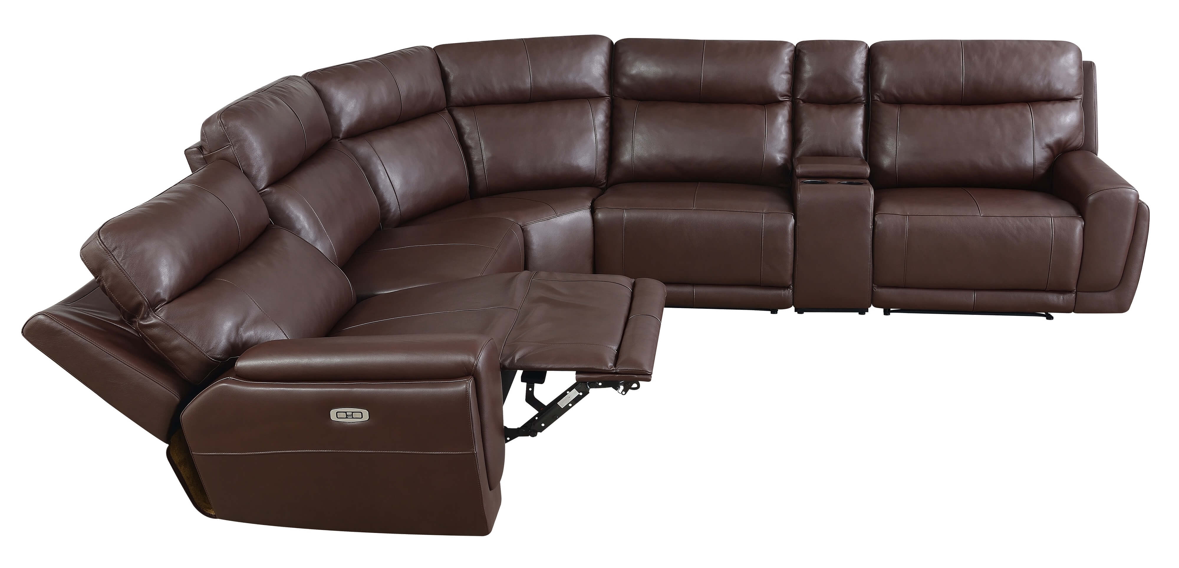 Klaussner Palmero L-Shape Leather Reclining Sectional