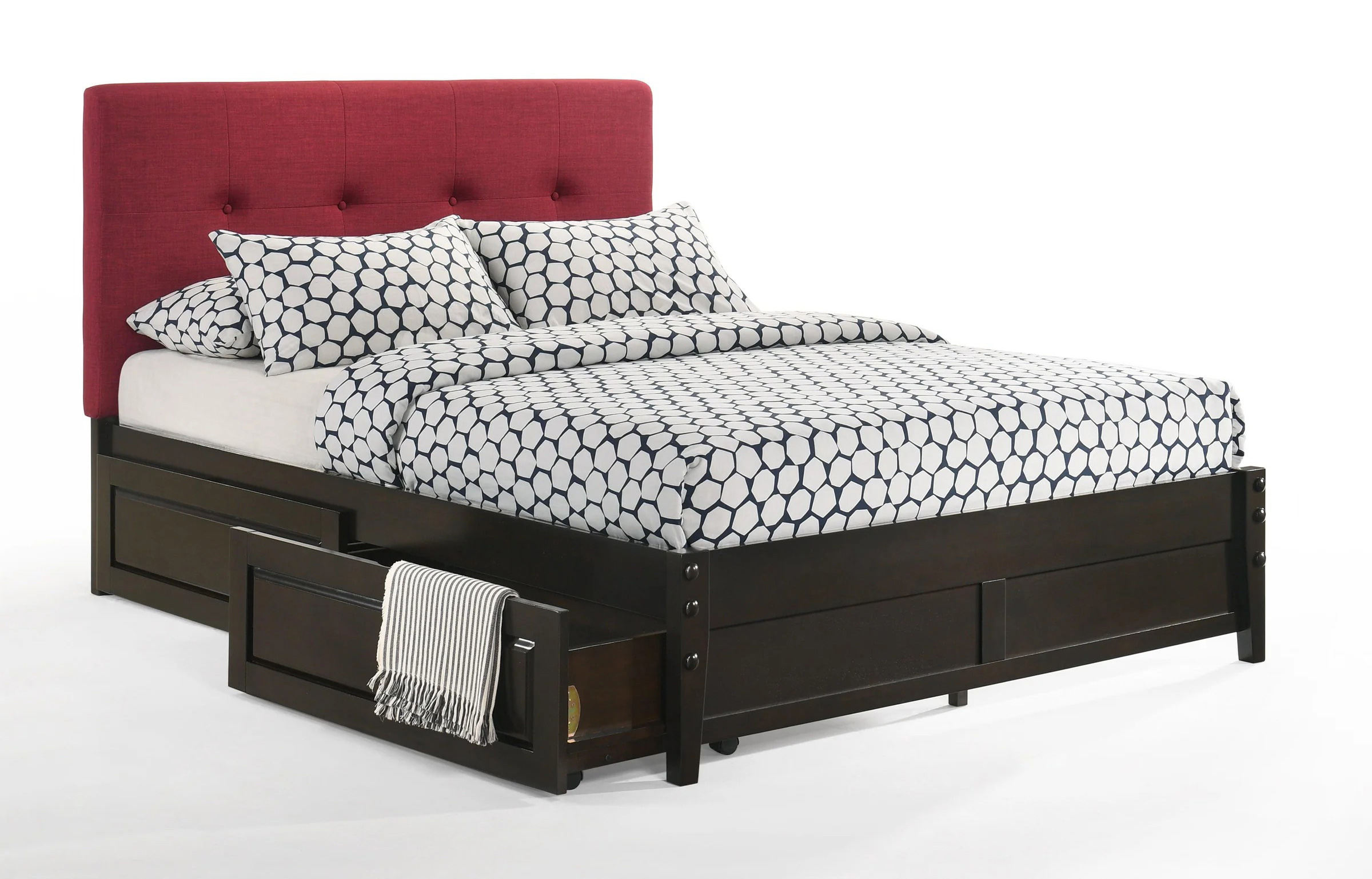 Spices Paprika Fabric/Wood K-Series High/Low Platform Bed
