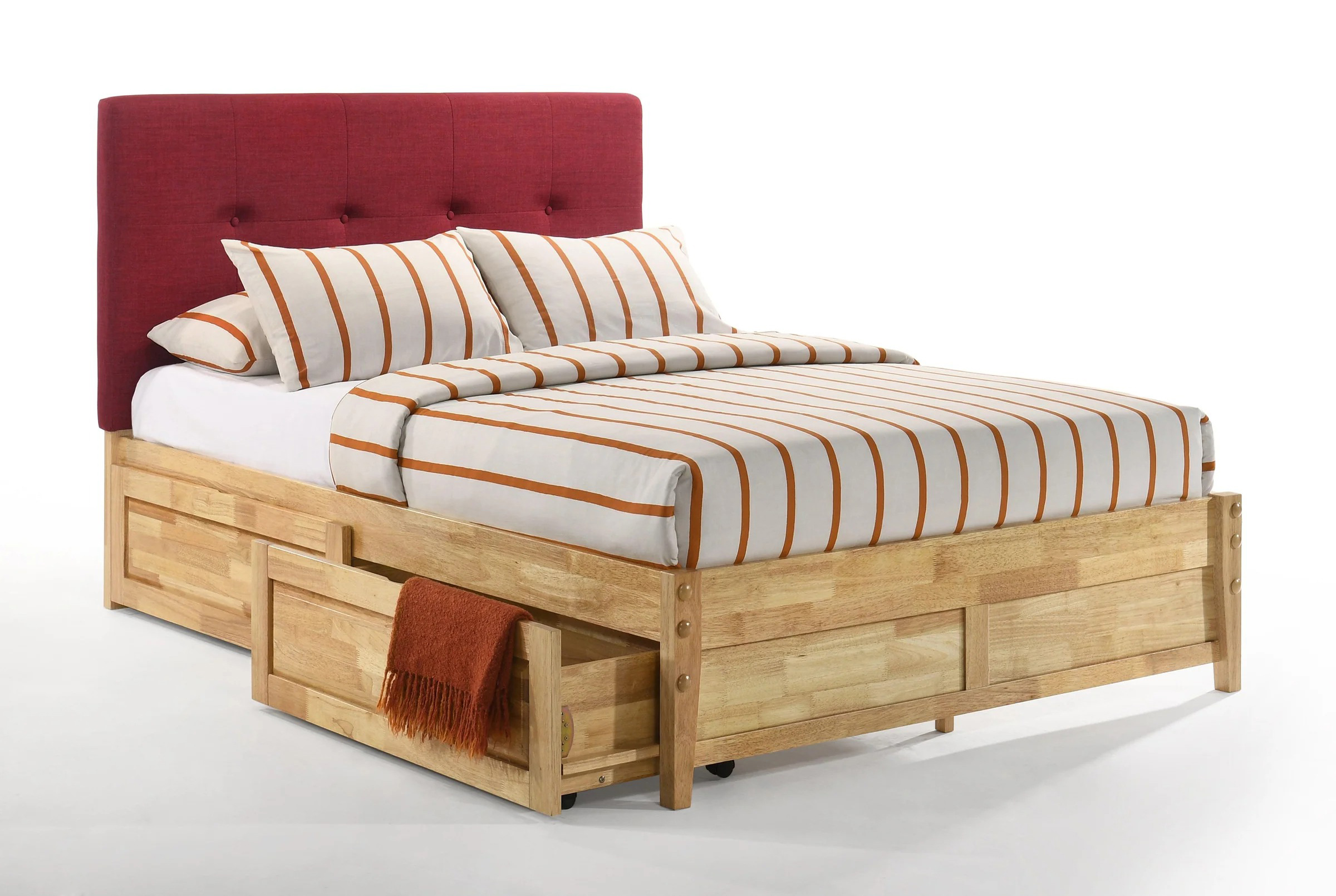 Spices Paprika Fabric/Wood K-Series High/Low Platform Bed