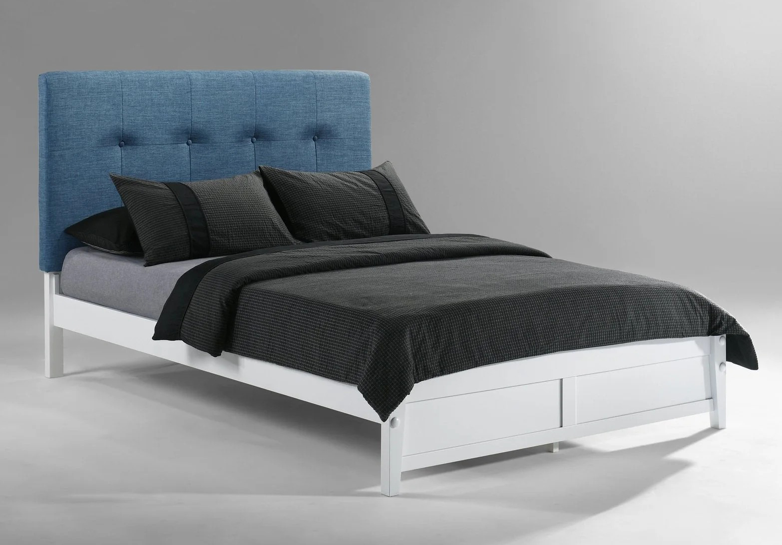 Spices Paprika Fabric/Wood K-Series High/Low Platform Bed, California King Size