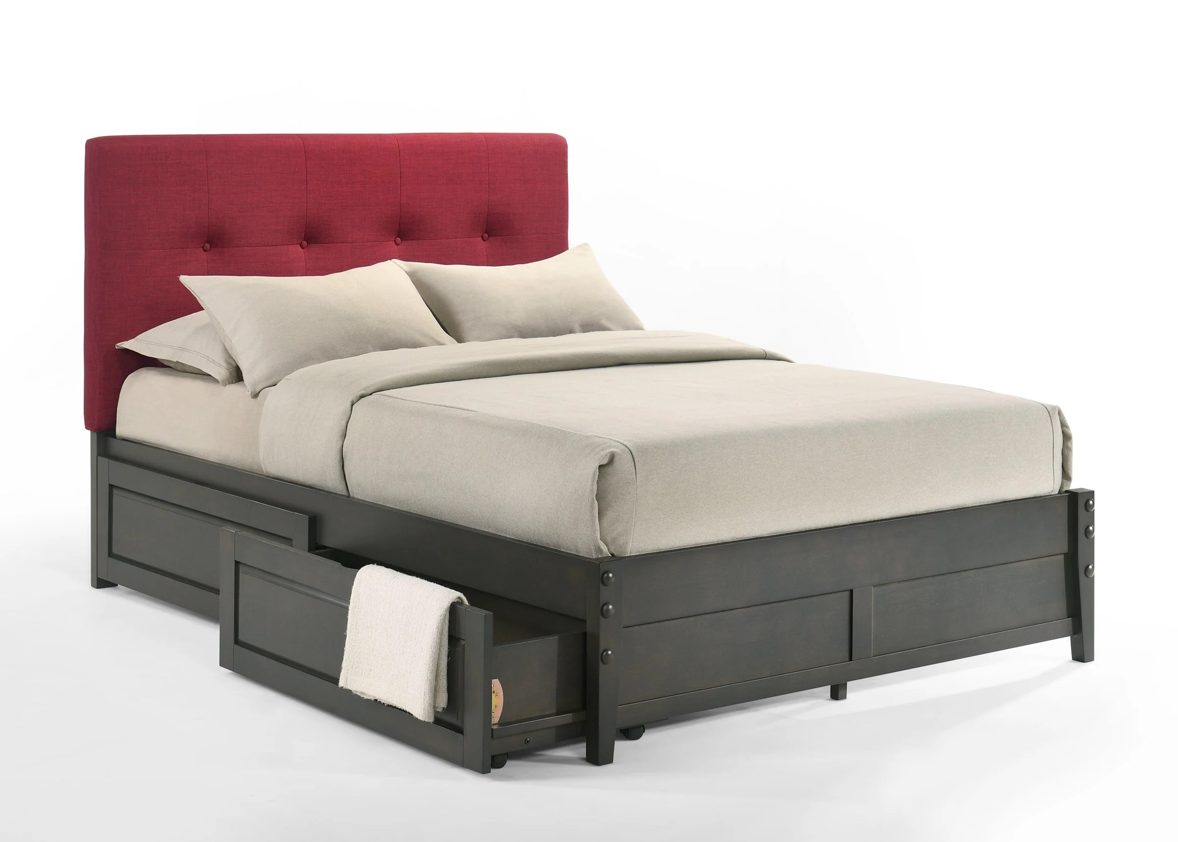 Spices Paprika Fabric/Wood K-Series High/Low Platform Bed