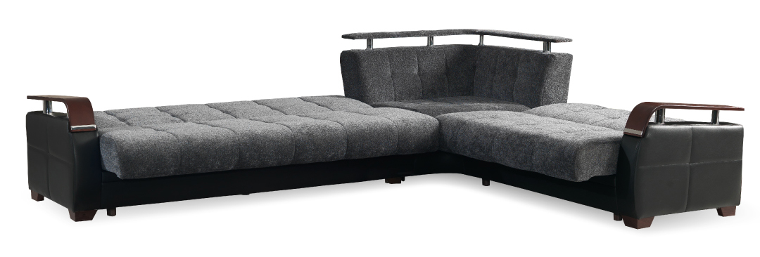Paramus L-Shaped Upholstered Convertible Storage Sectional