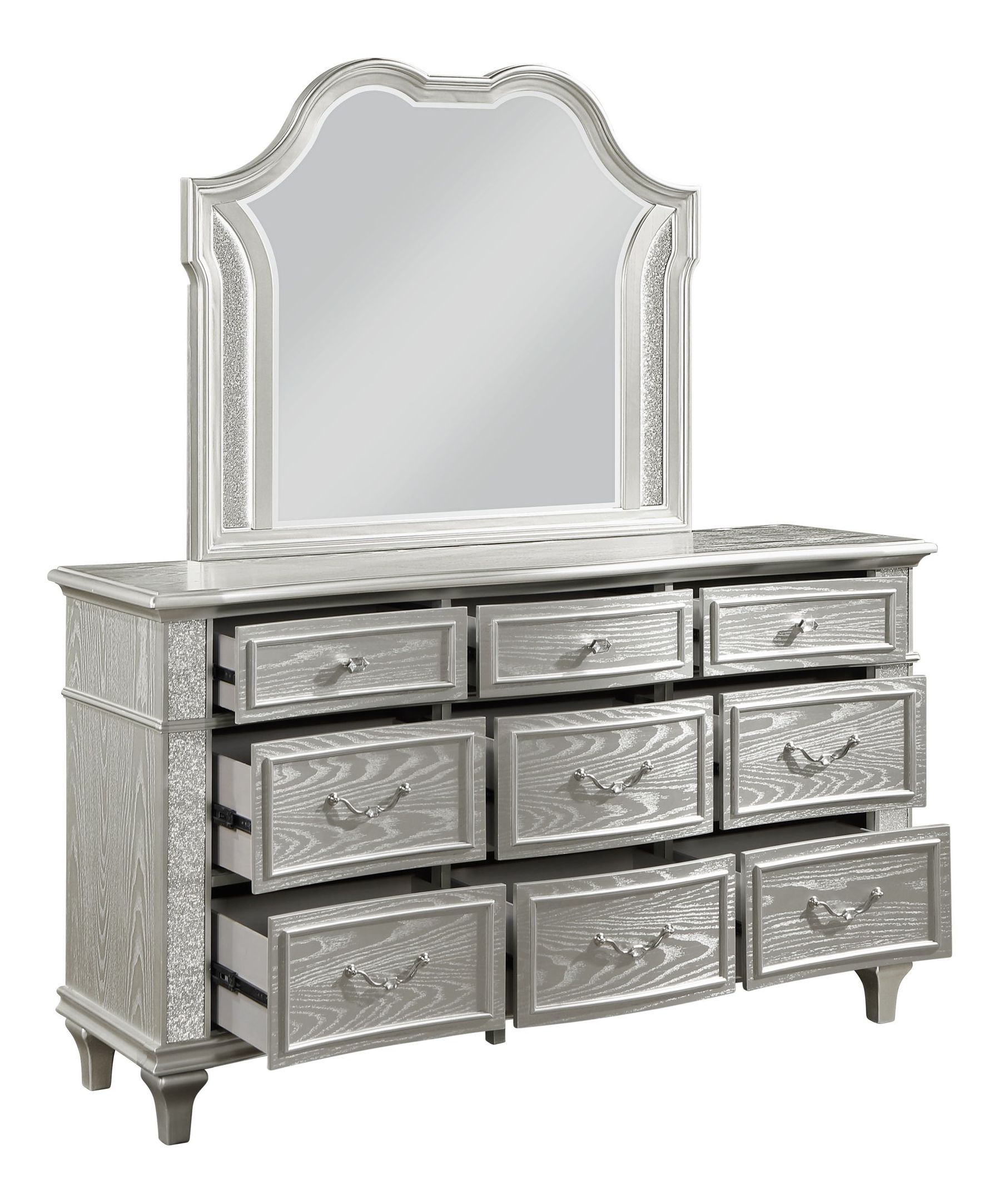 Paris Velvet/Wood Regular Bedroom Set