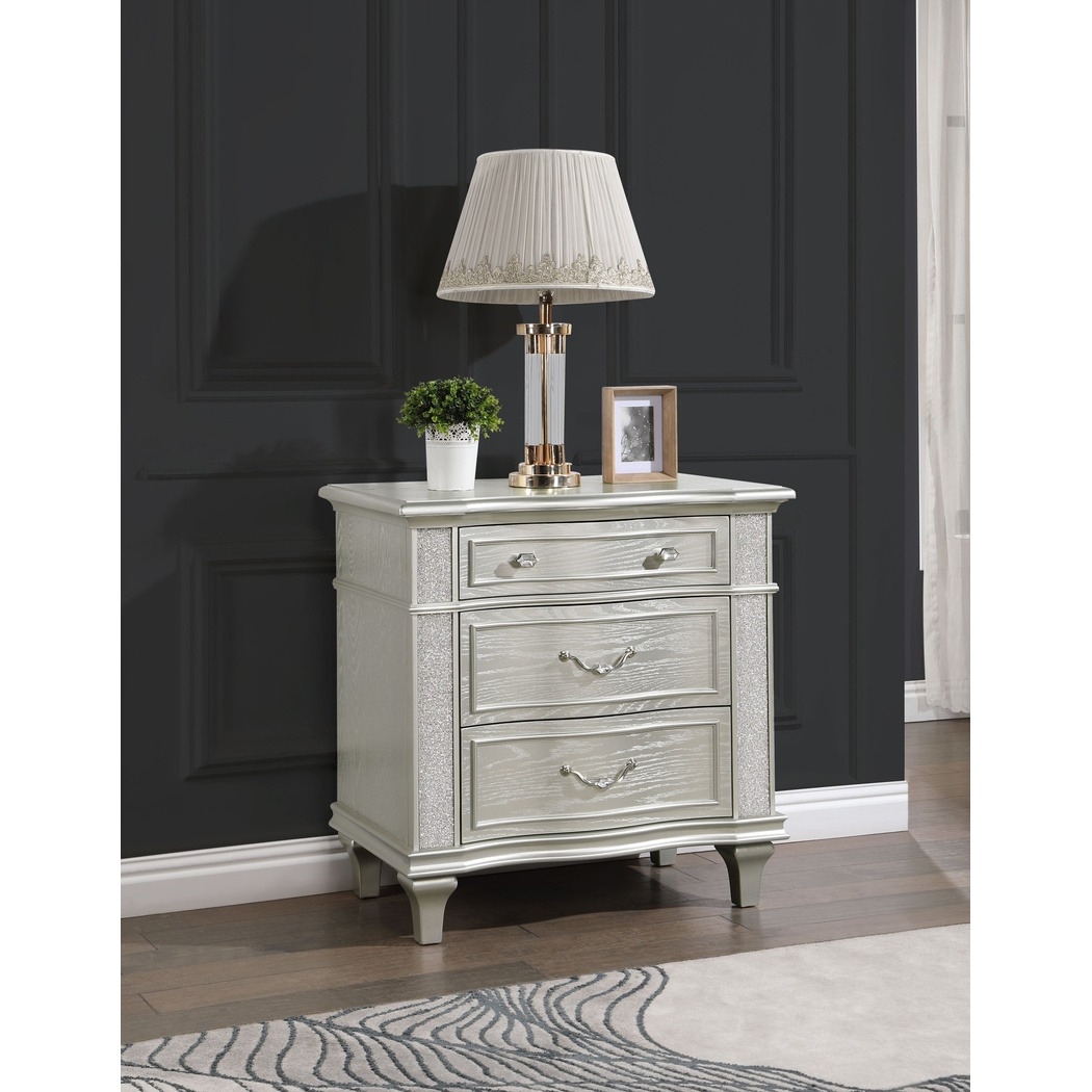 Paris Velvet/Wood Regular Bedroom Set