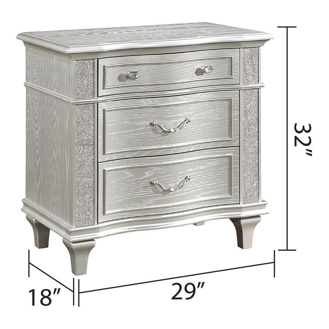 Paris Velvet/Wood Regular Bedroom Set