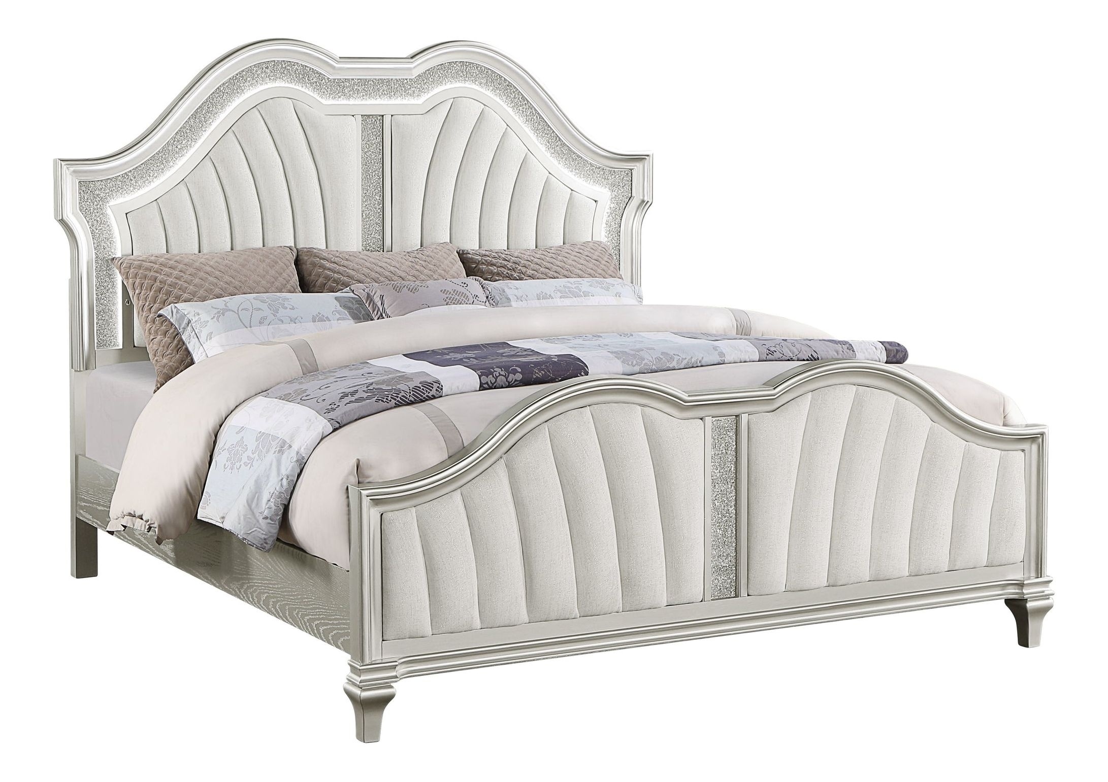 Paris Velvet/Wood Regular Bedroom Set