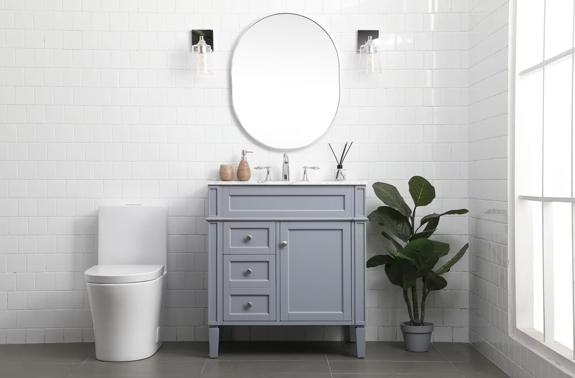 Park Ave 32" Single Bathroom Vanity Set