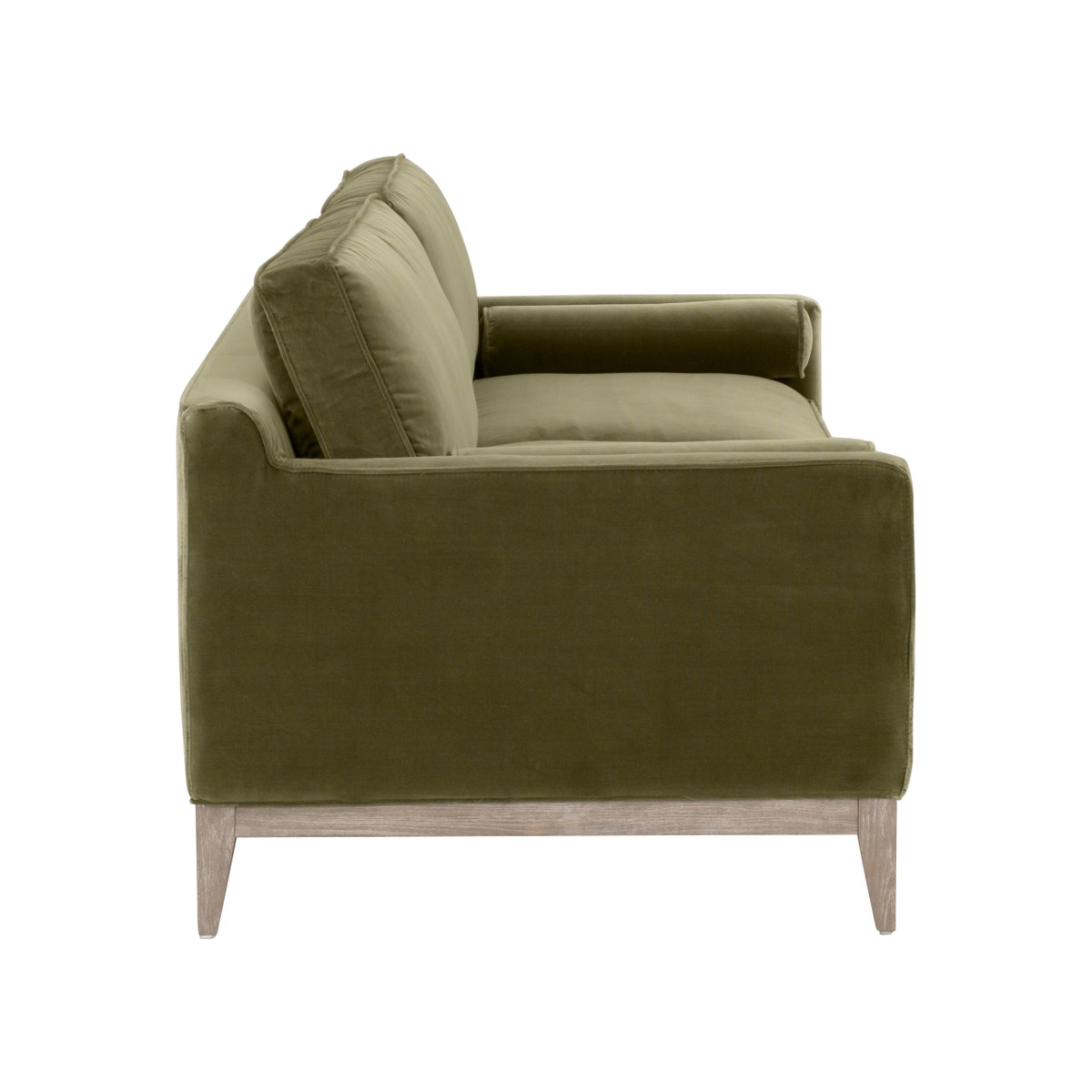 Parker 86" Velvet/Wood Post Modern Sofa