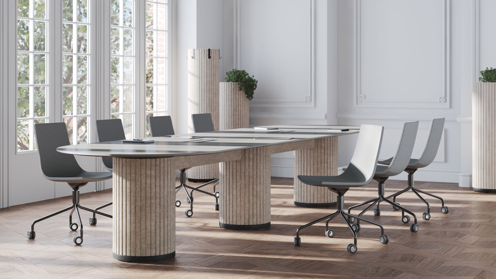 Parthos Office Oval Meeting Conference Table w/Grommet
