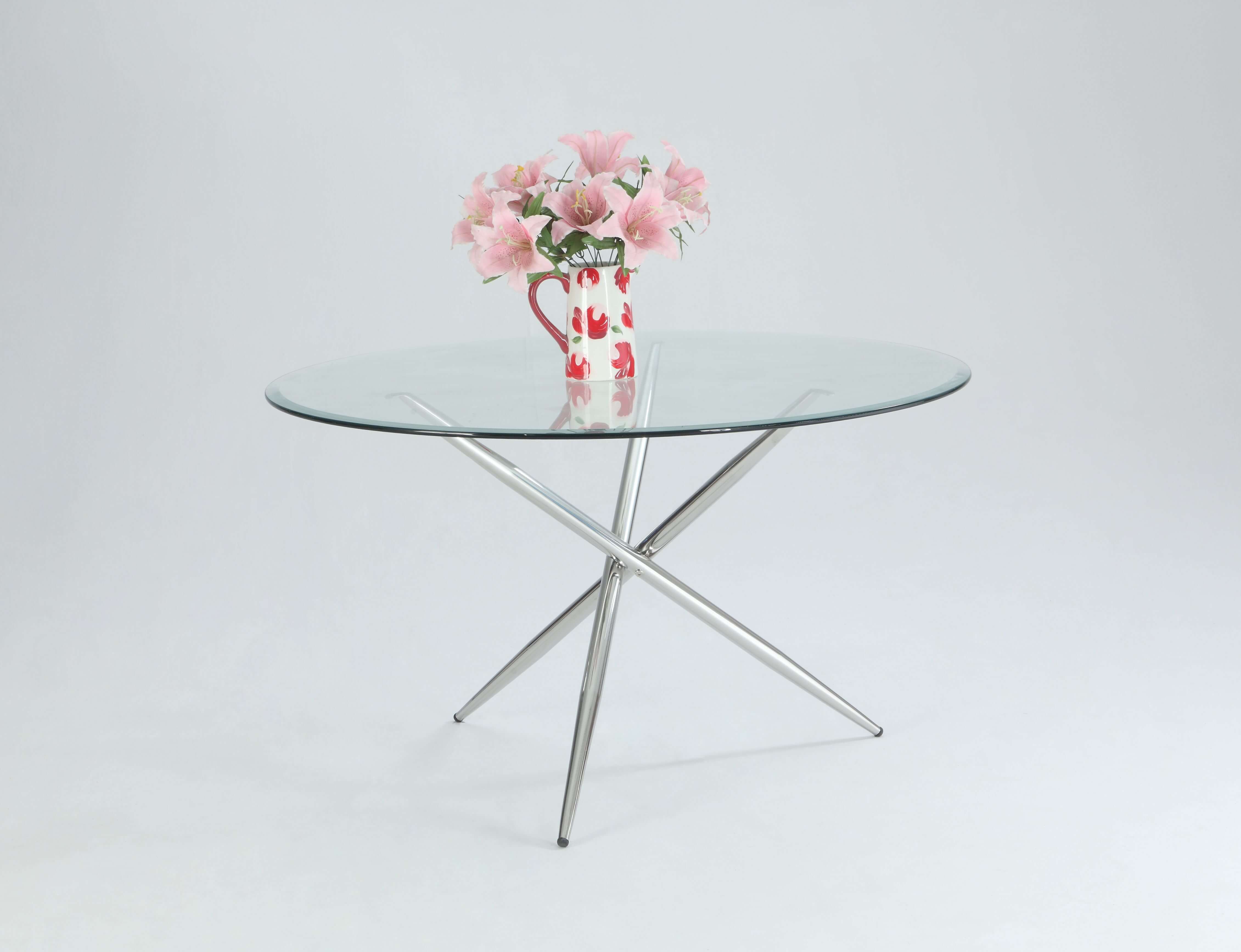 Patricia 43" Round Glass Dining Table