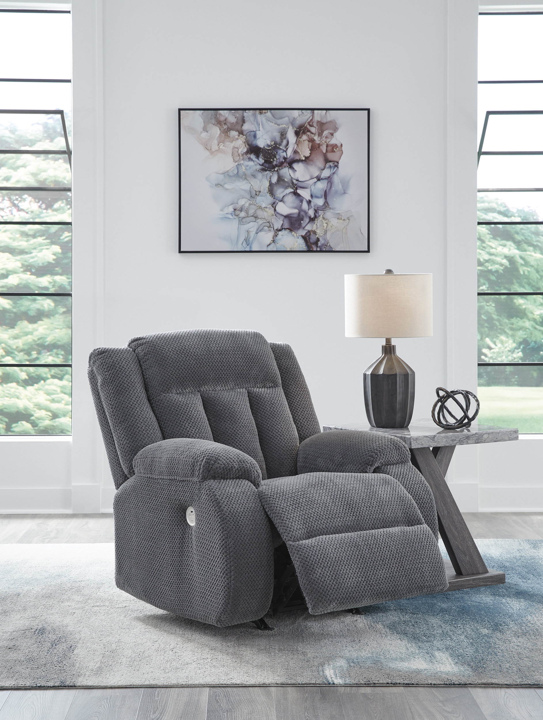Observation Fabric Power Rocker Recliner